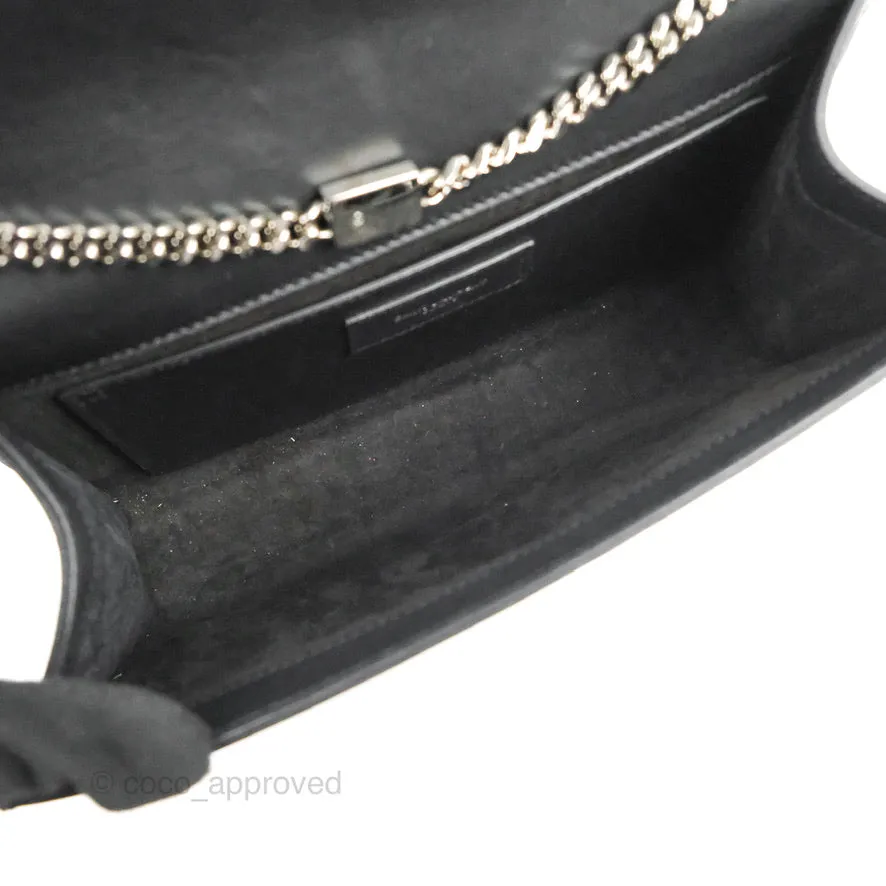 Saint Laurent Medium Kate Tassel Chain Bag Black Smooth Calfskin Silver Hardware