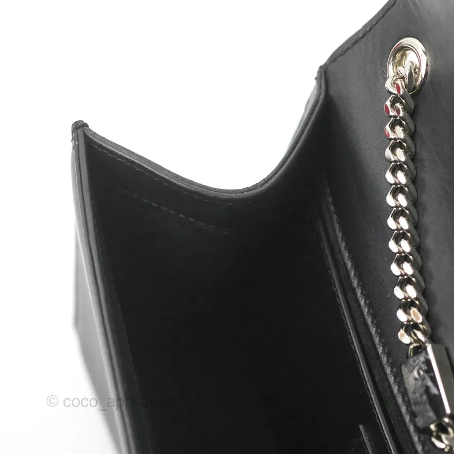 Saint Laurent Medium Kate Tassel Chain Bag Black Smooth Calfskin Silver Hardware
