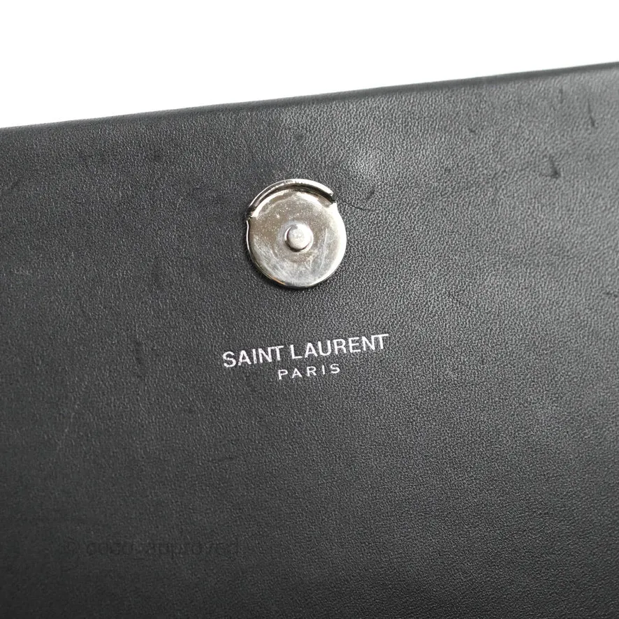Saint Laurent Medium Kate Tassel Chain Bag Black Smooth Calfskin Silver Hardware
