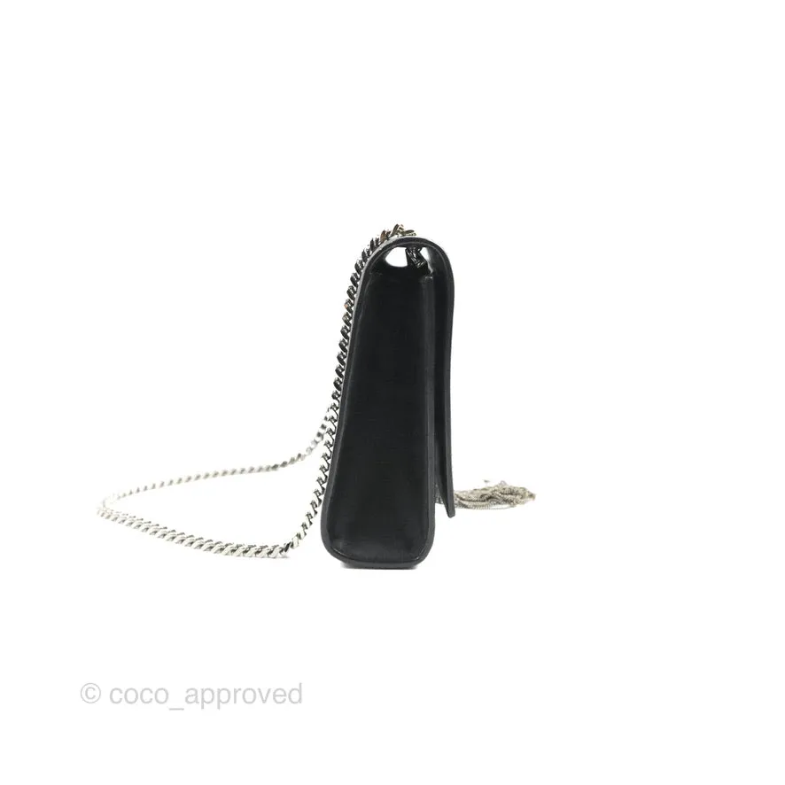 Saint Laurent Medium Kate Tassel Chain Bag Black Smooth Calfskin Silver Hardware