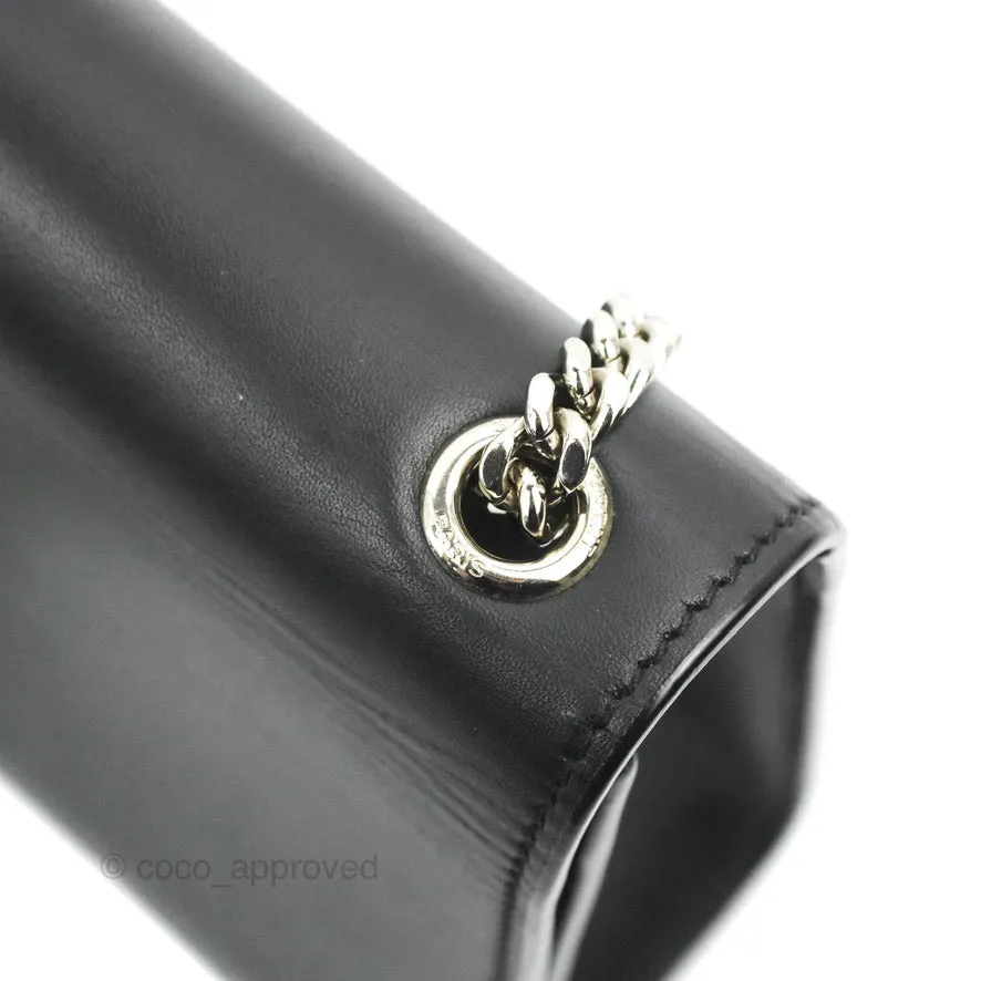 Saint Laurent Medium Kate Tassel Chain Bag Black Smooth Calfskin Silver Hardware