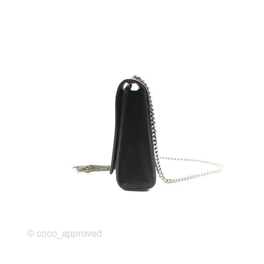 Saint Laurent Medium Kate Tassel Chain Bag Black Smooth Calfskin Silver Hardware