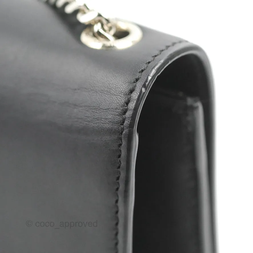 Saint Laurent Medium Kate Tassel Chain Bag Black Smooth Calfskin Silver Hardware