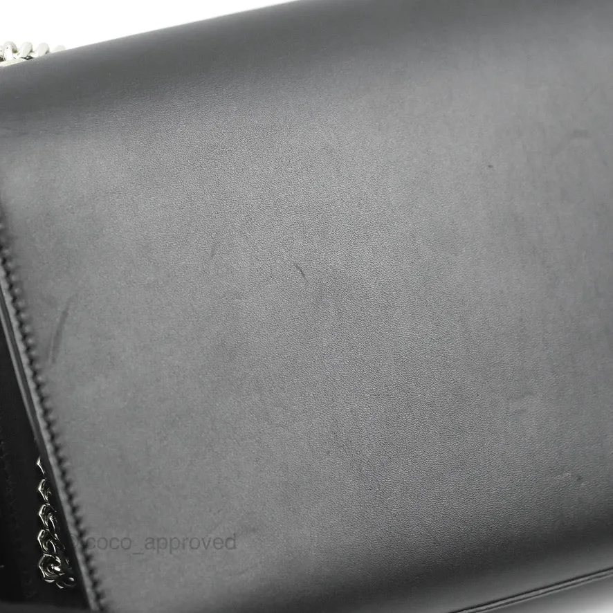 Saint Laurent Medium Kate Tassel Chain Bag Black Smooth Calfskin Silver Hardware