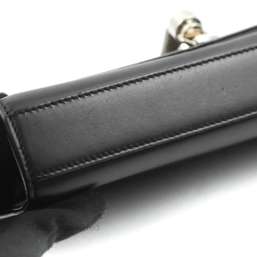 Saint Laurent Medium Kate Tassel Chain Bag Black Smooth Calfskin Silver Hardware