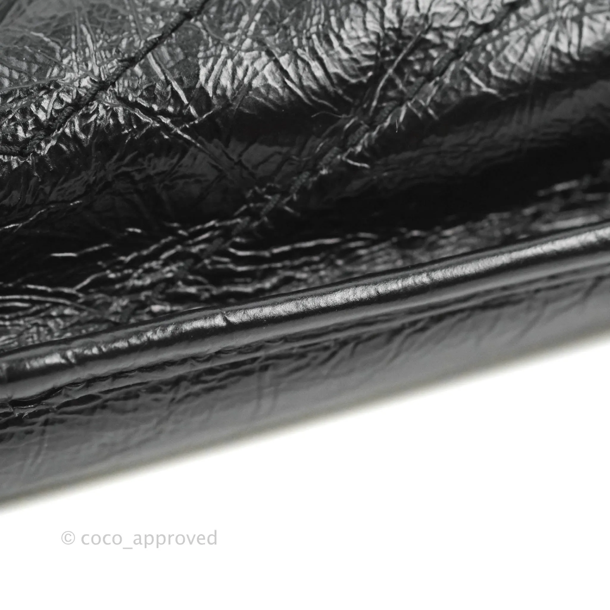 Saint Laurent Medium Niki Chain Bag Crinkled Calfskin Black
