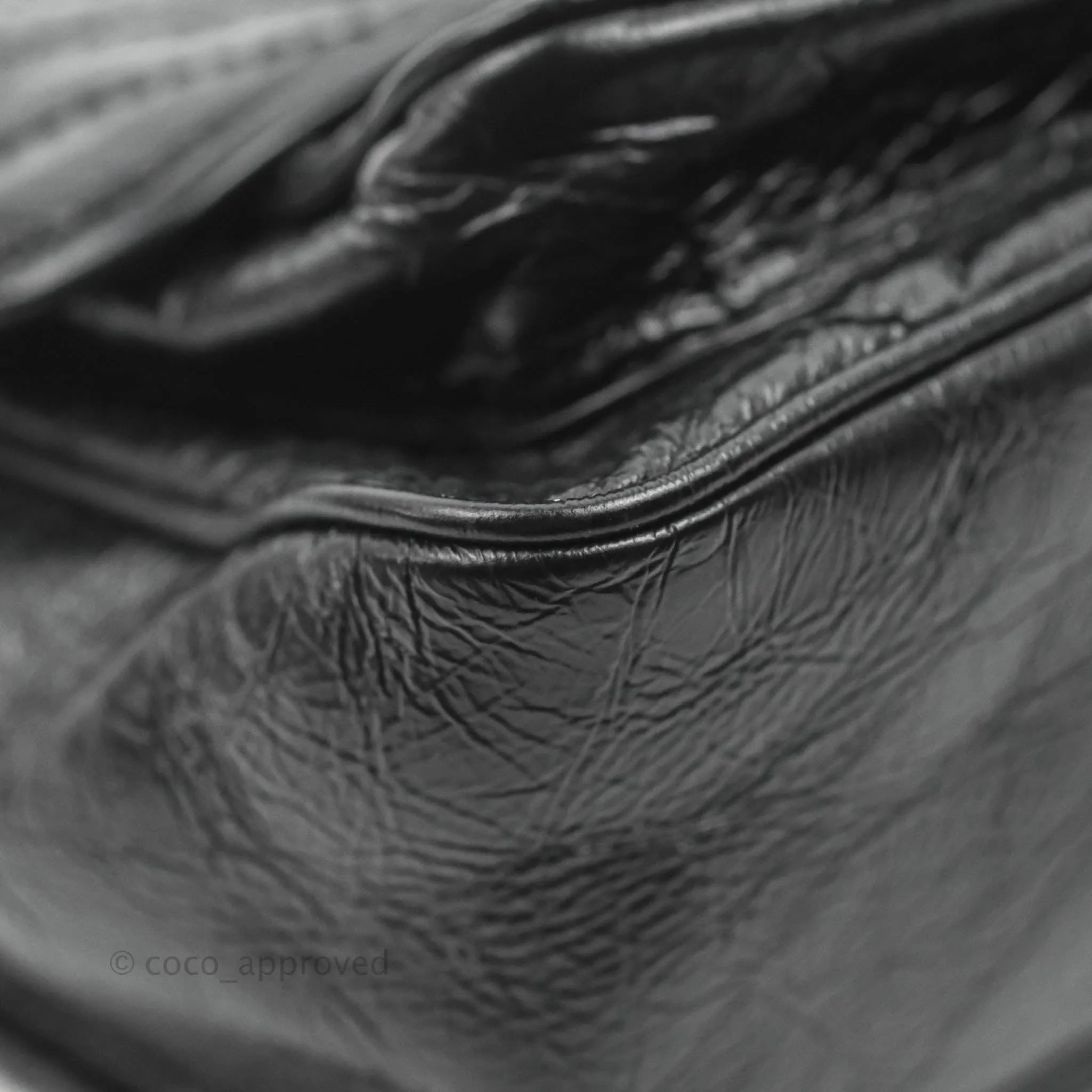 Saint Laurent Medium Niki Chain Bag Crinkled Calfskin Black