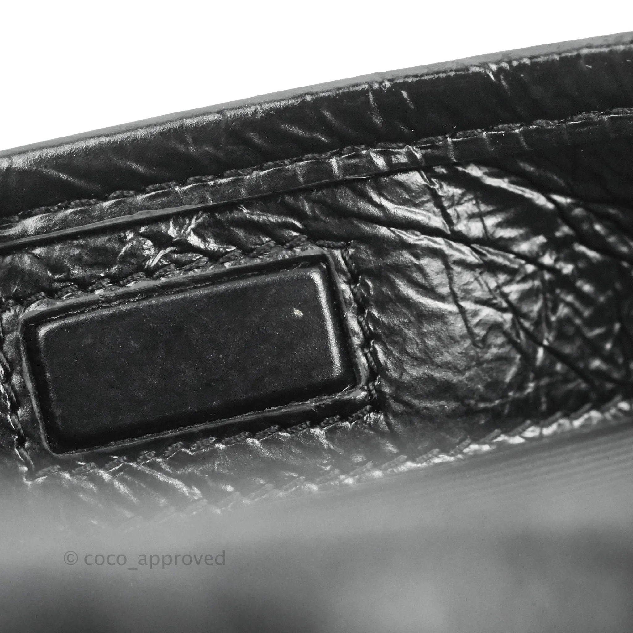 Saint Laurent Medium Niki Chain Bag Crinkled Calfskin Black