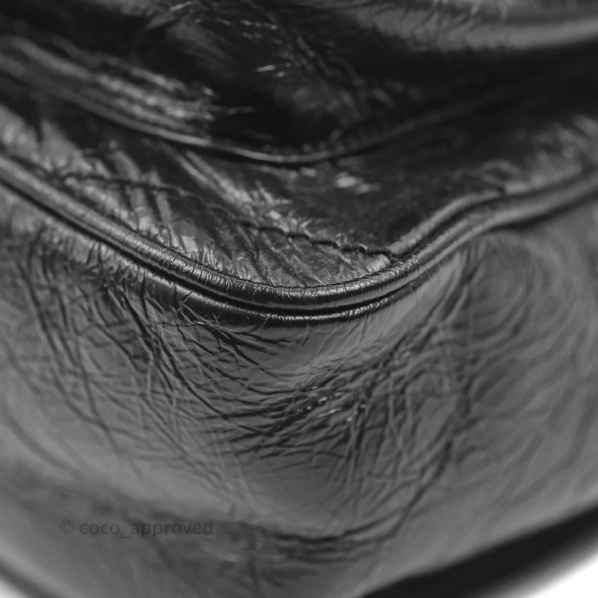 Saint Laurent Medium Niki Chain Bag Crinkled Calfskin Black