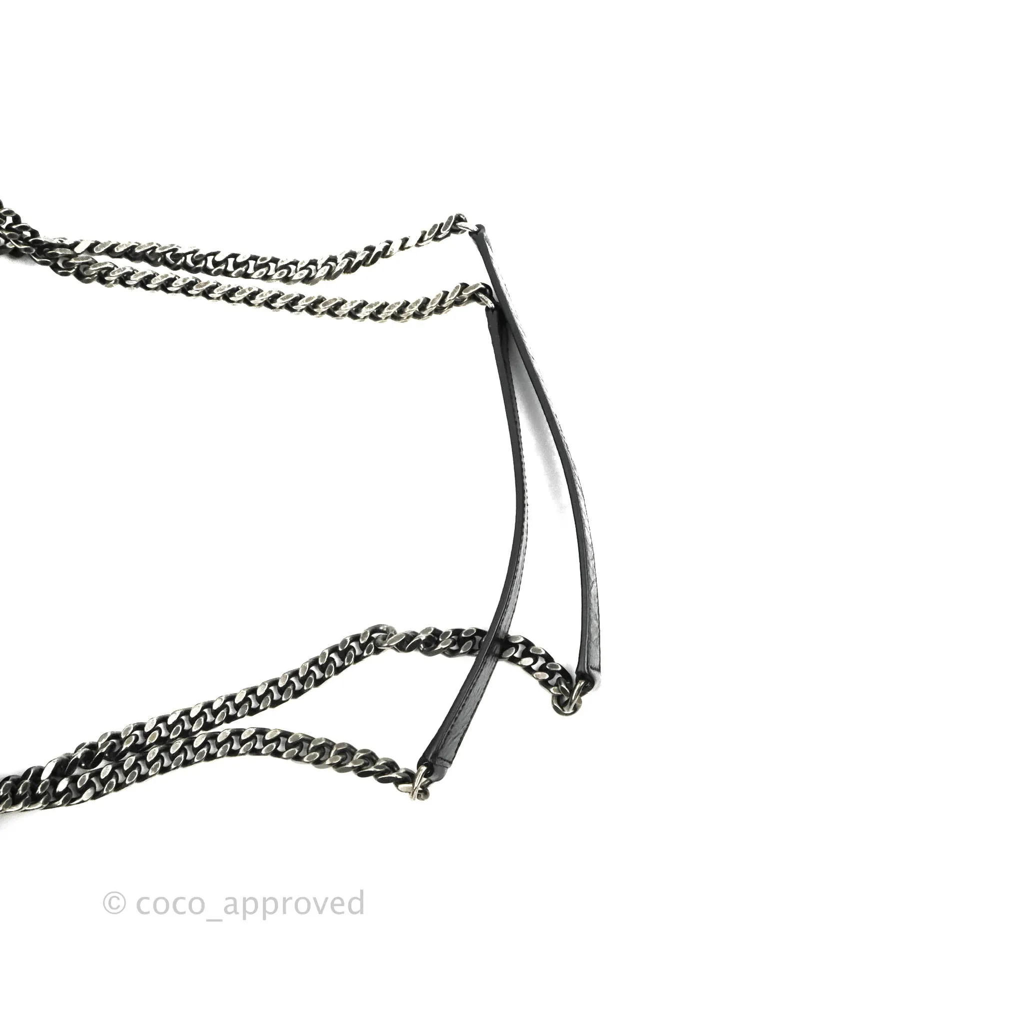 Saint Laurent Medium Niki Chain Bag Crinkled Calfskin Black