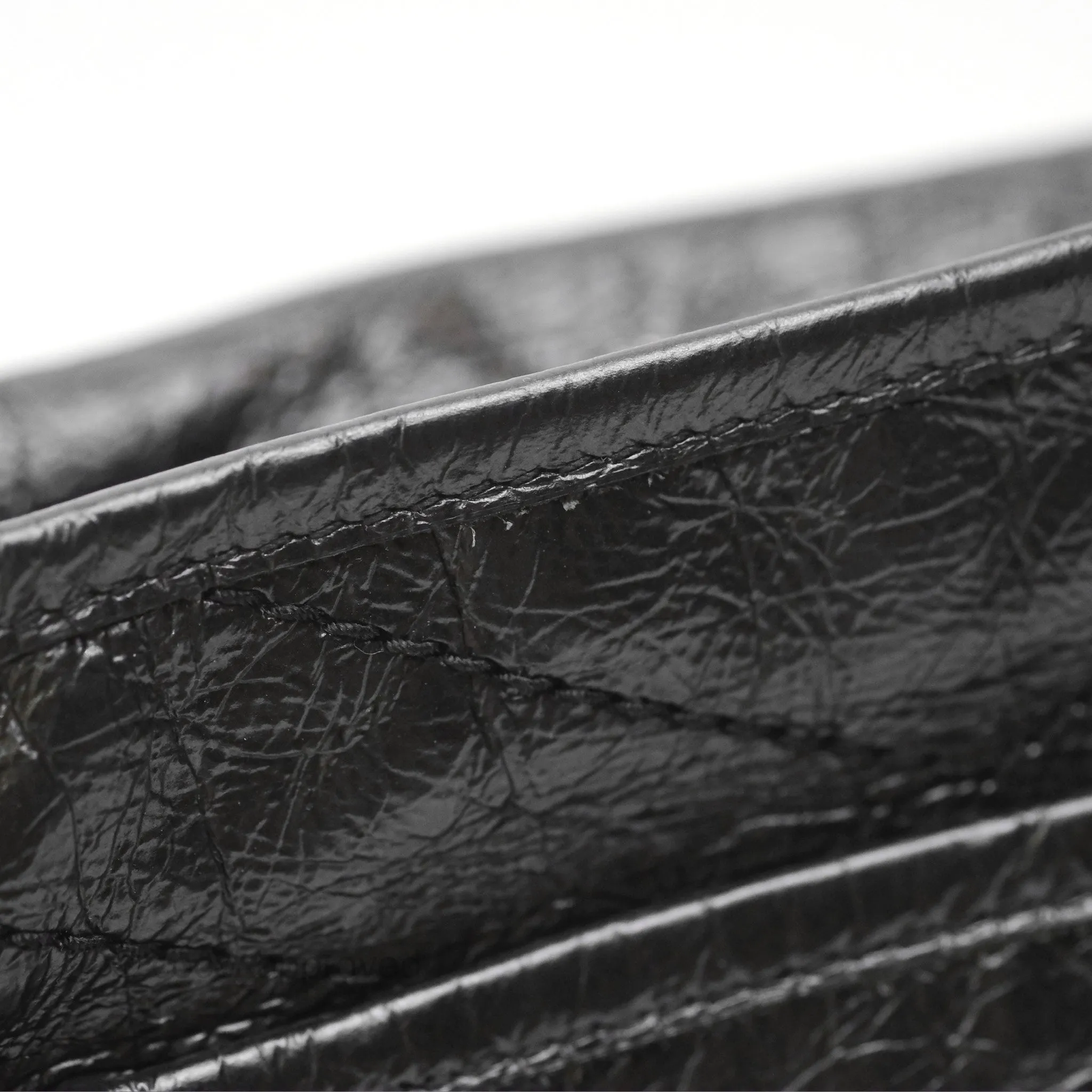 Saint Laurent Medium Niki Chain Bag Crinkled Calfskin So Black