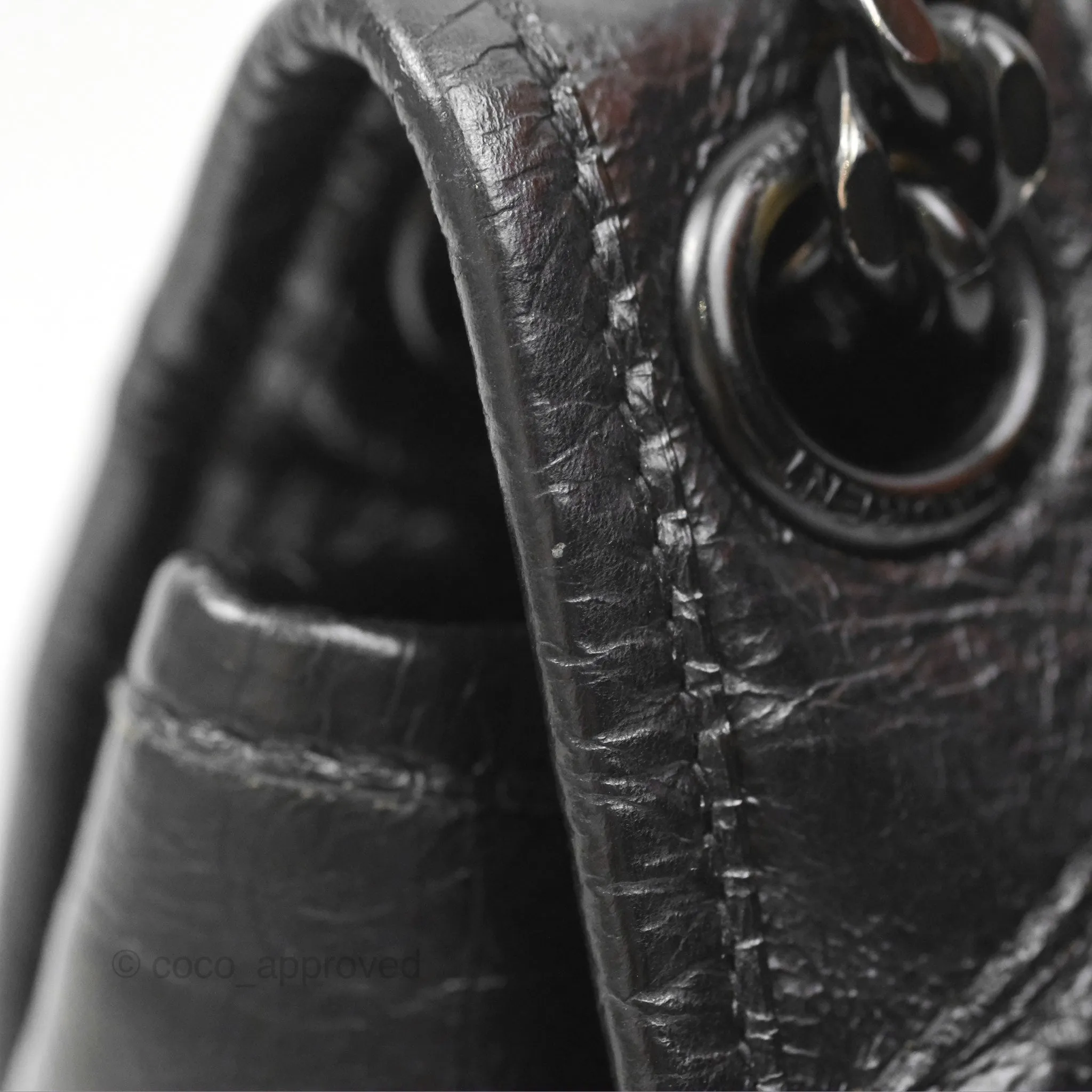 Saint Laurent Medium Niki Chain Bag Crinkled Calfskin So Black