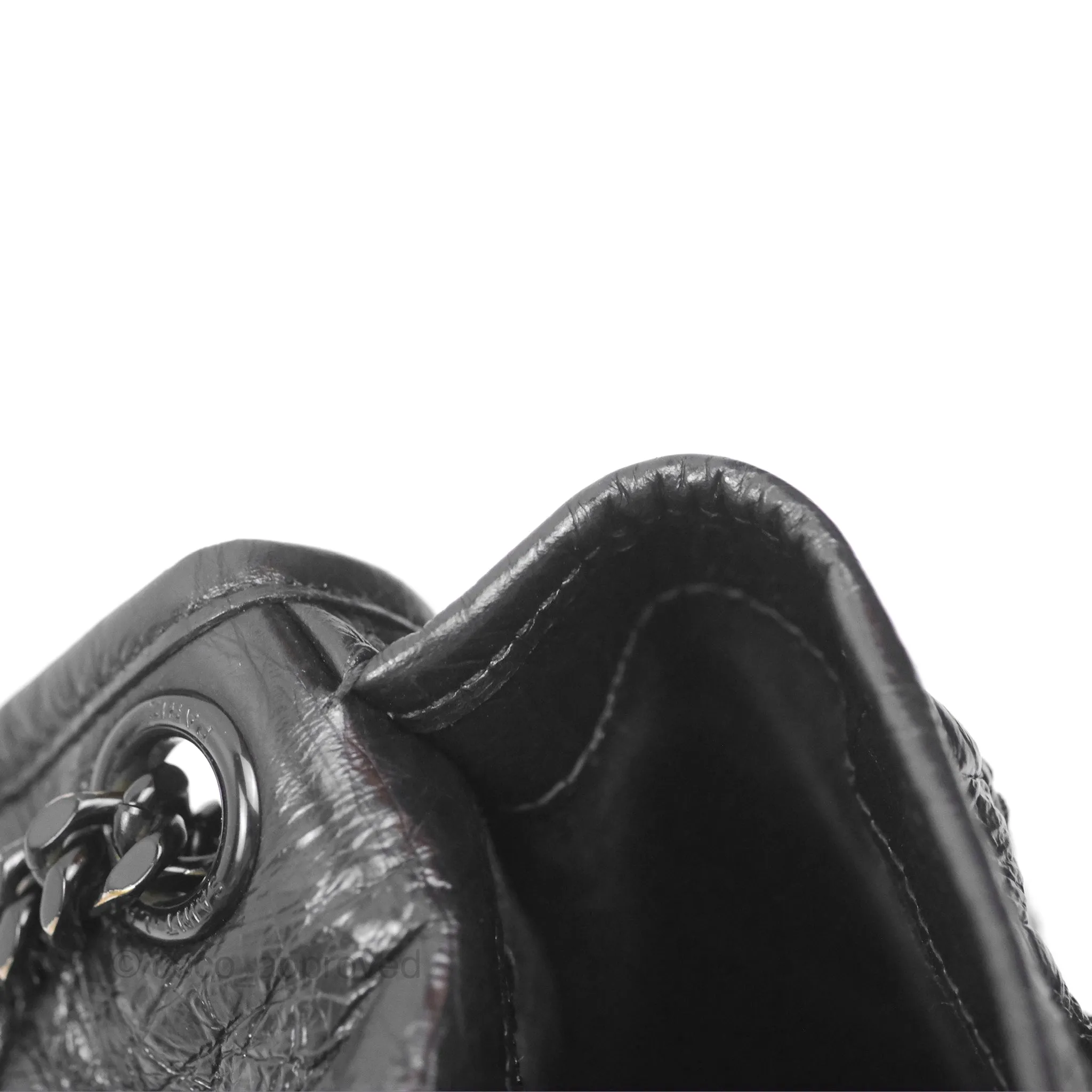 Saint Laurent Medium Niki Chain Bag Crinkled Calfskin So Black