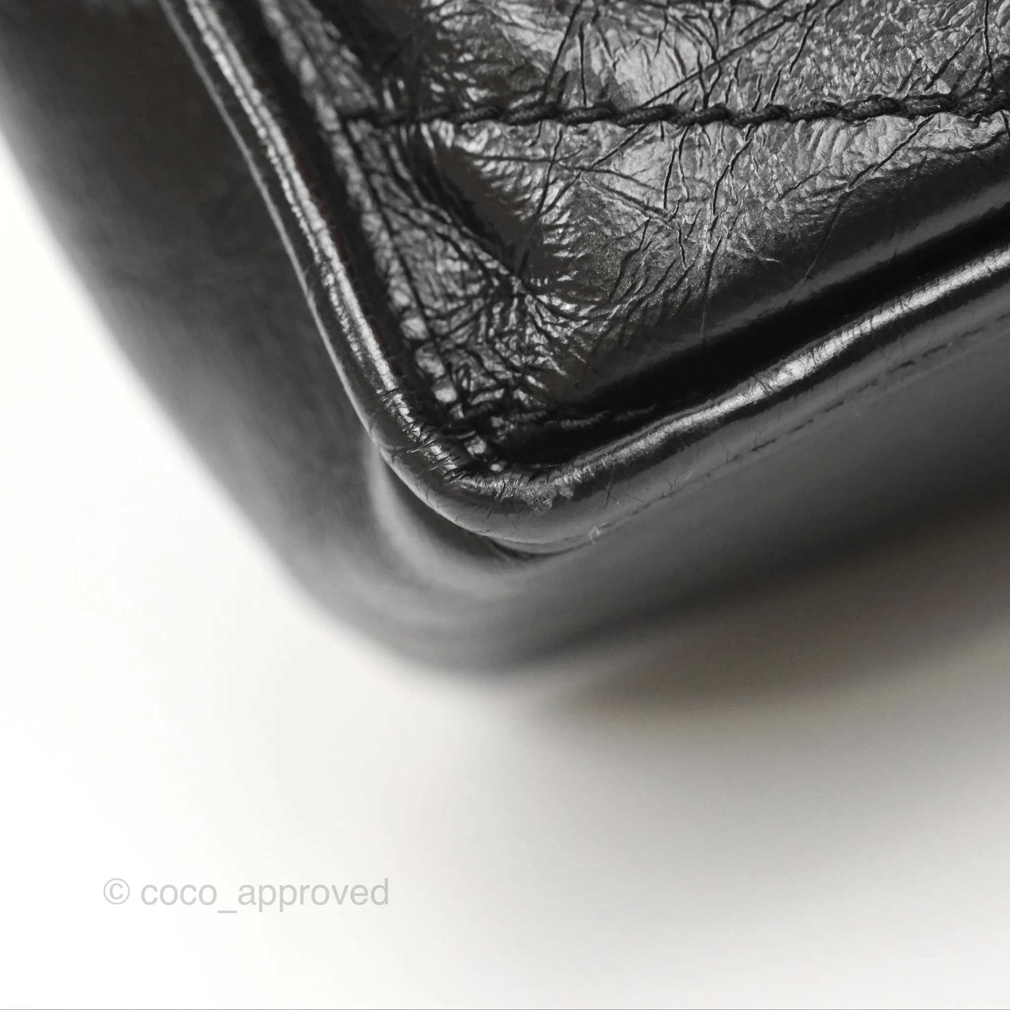 Saint Laurent Medium Niki Chain Bag Crinkled Calfskin So Black