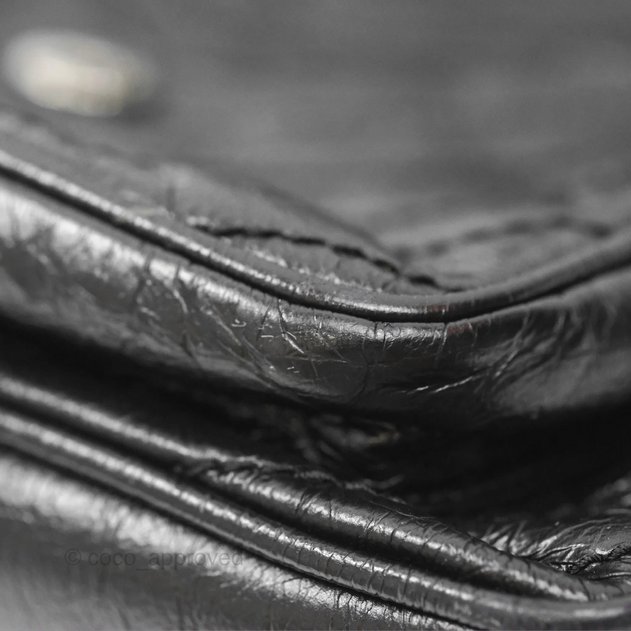 Saint Laurent Medium Niki Chain Bag Crinkled Calfskin So Black