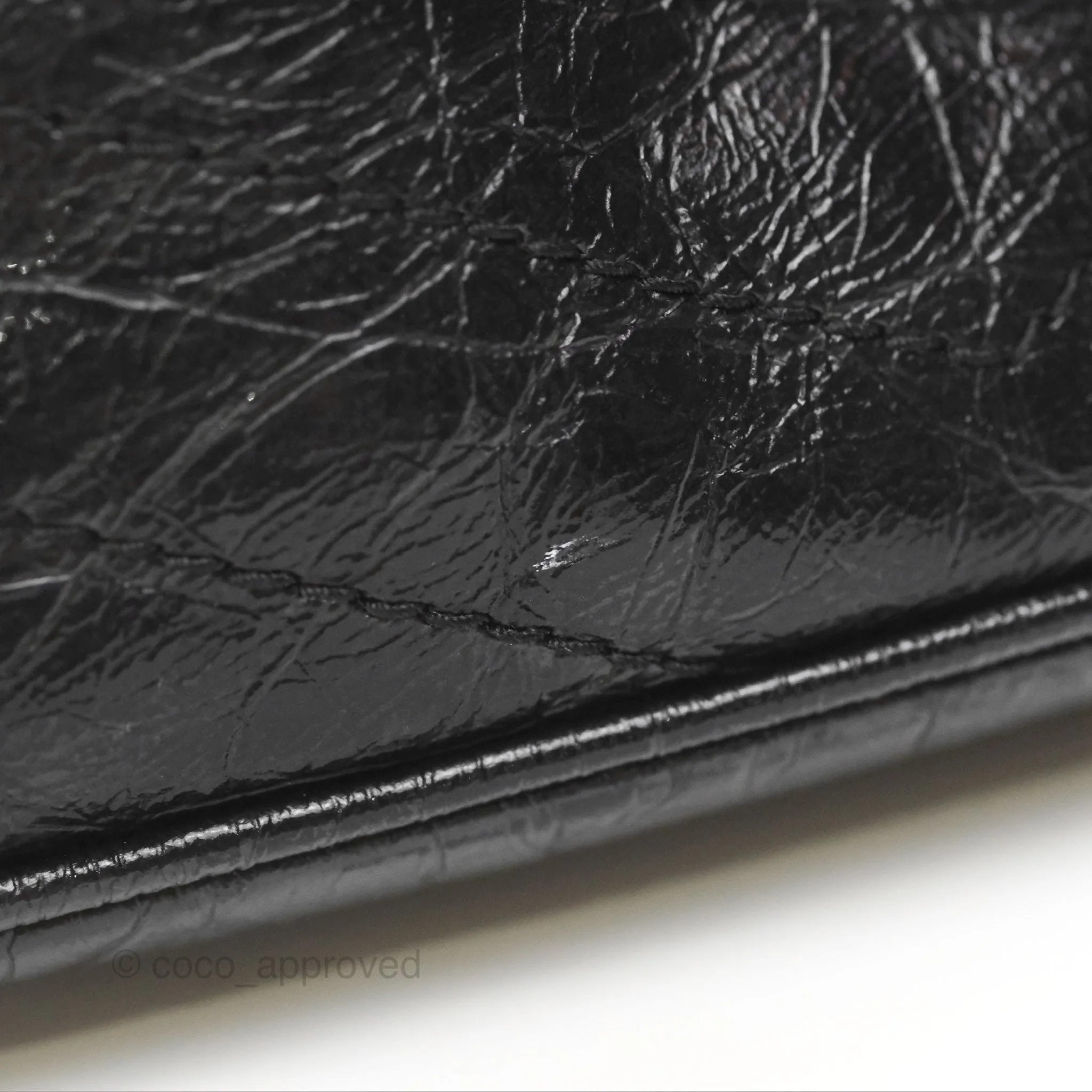 Saint Laurent Medium Niki Chain Bag Crinkled Calfskin So Black