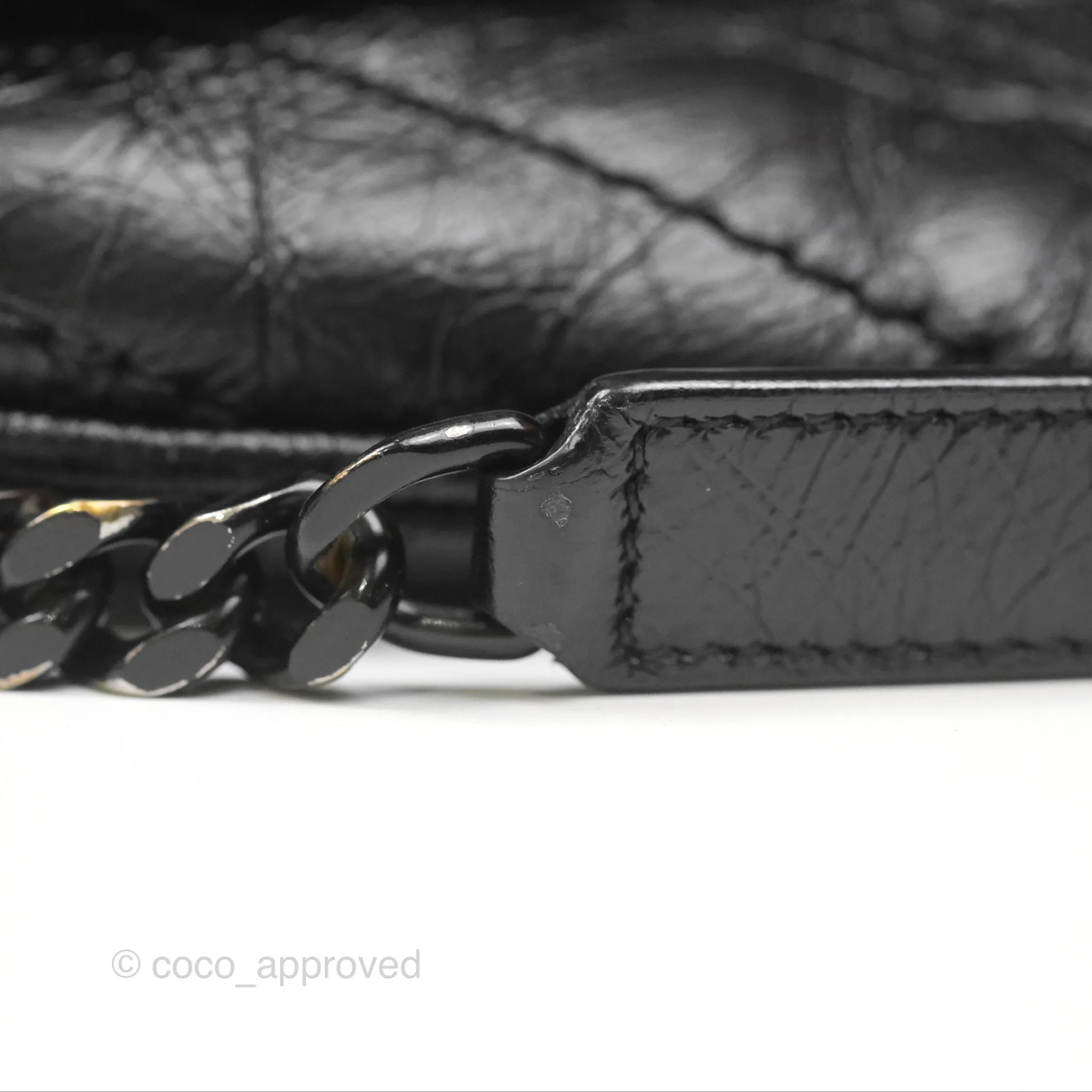 Saint Laurent Medium Niki Chain Bag Crinkled Calfskin So Black