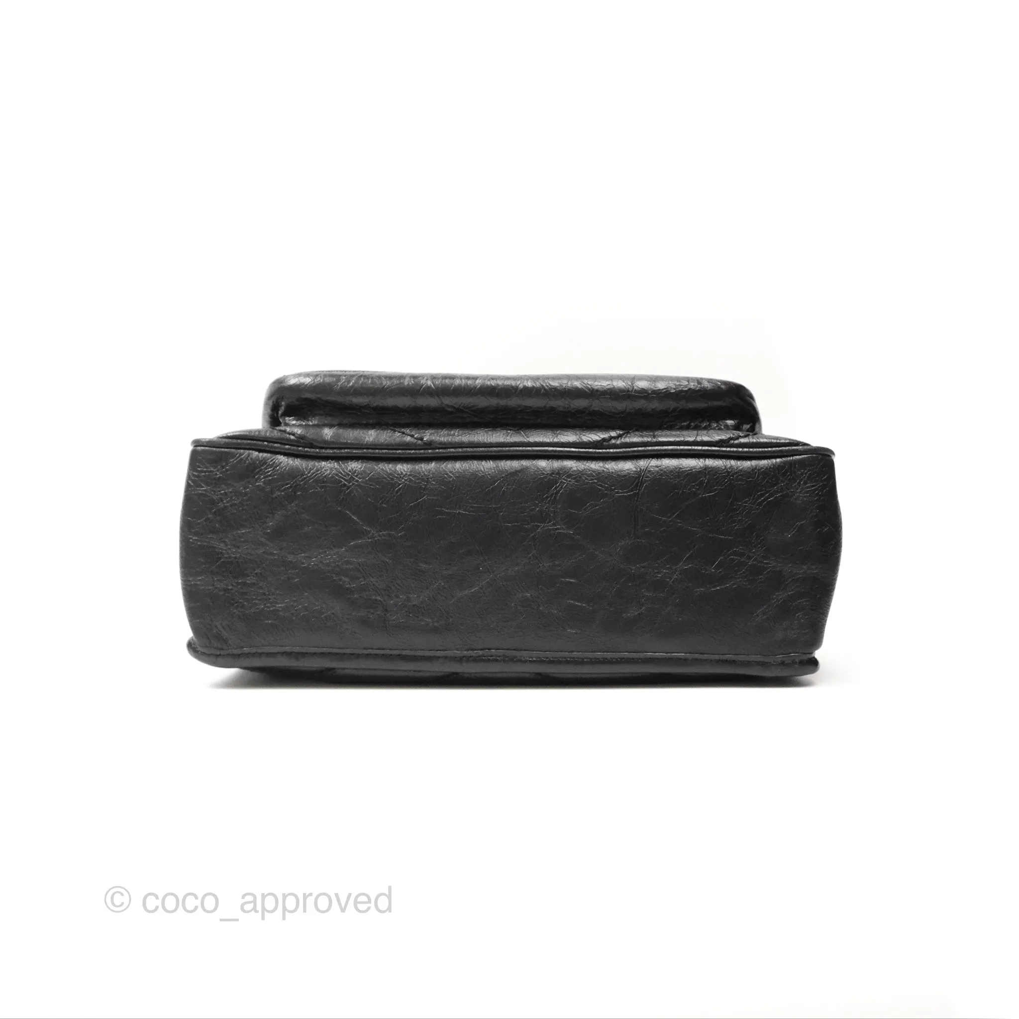 Saint Laurent Medium Niki Chain Bag Crinkled Calfskin So Black