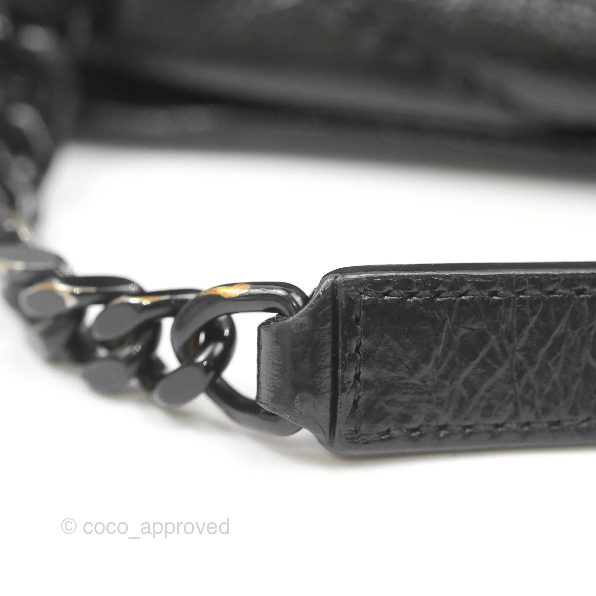 Saint Laurent Medium Niki Chain Bag Crinkled Calfskin So Black