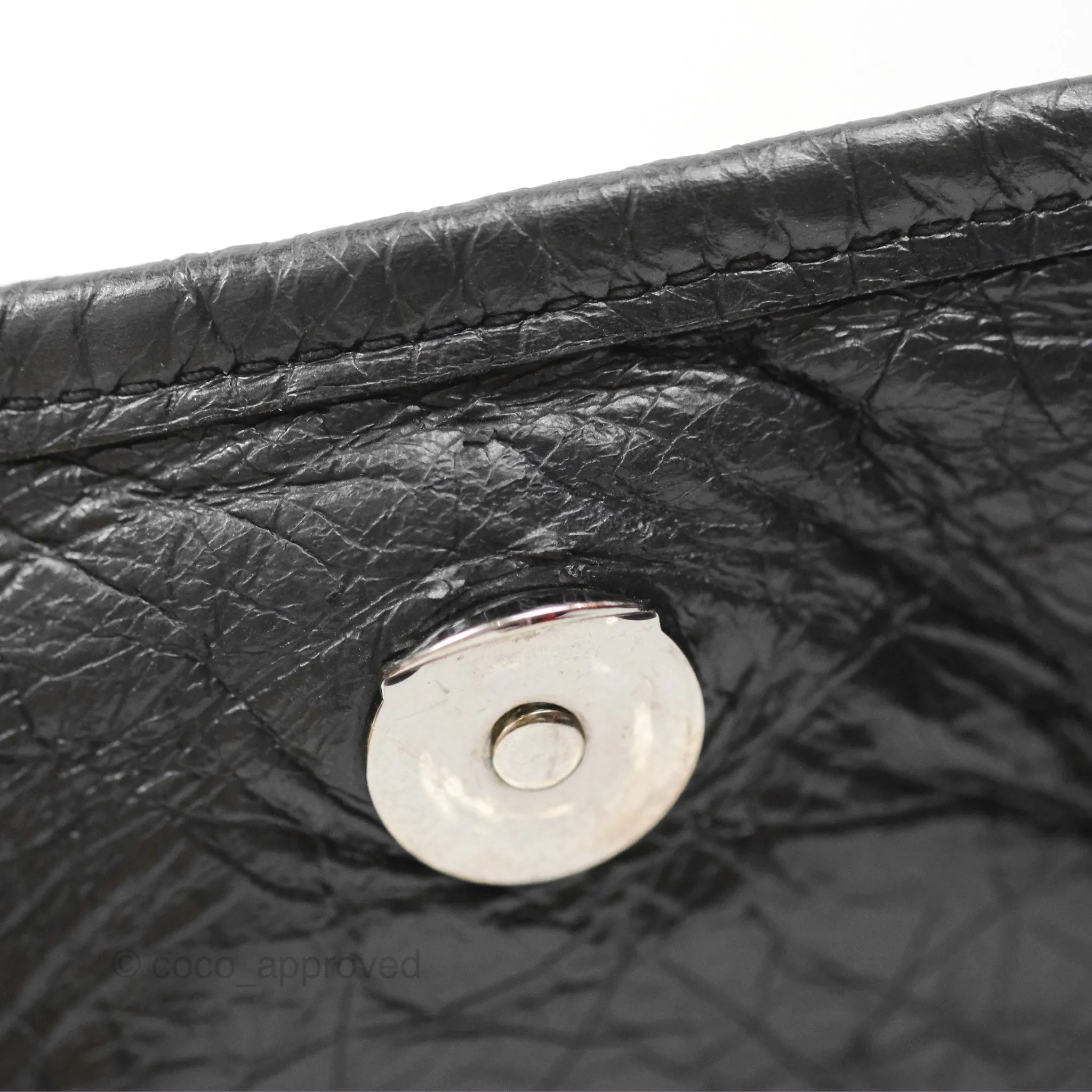 Saint Laurent Medium Niki Chain Bag Crinkled Calfskin So Black