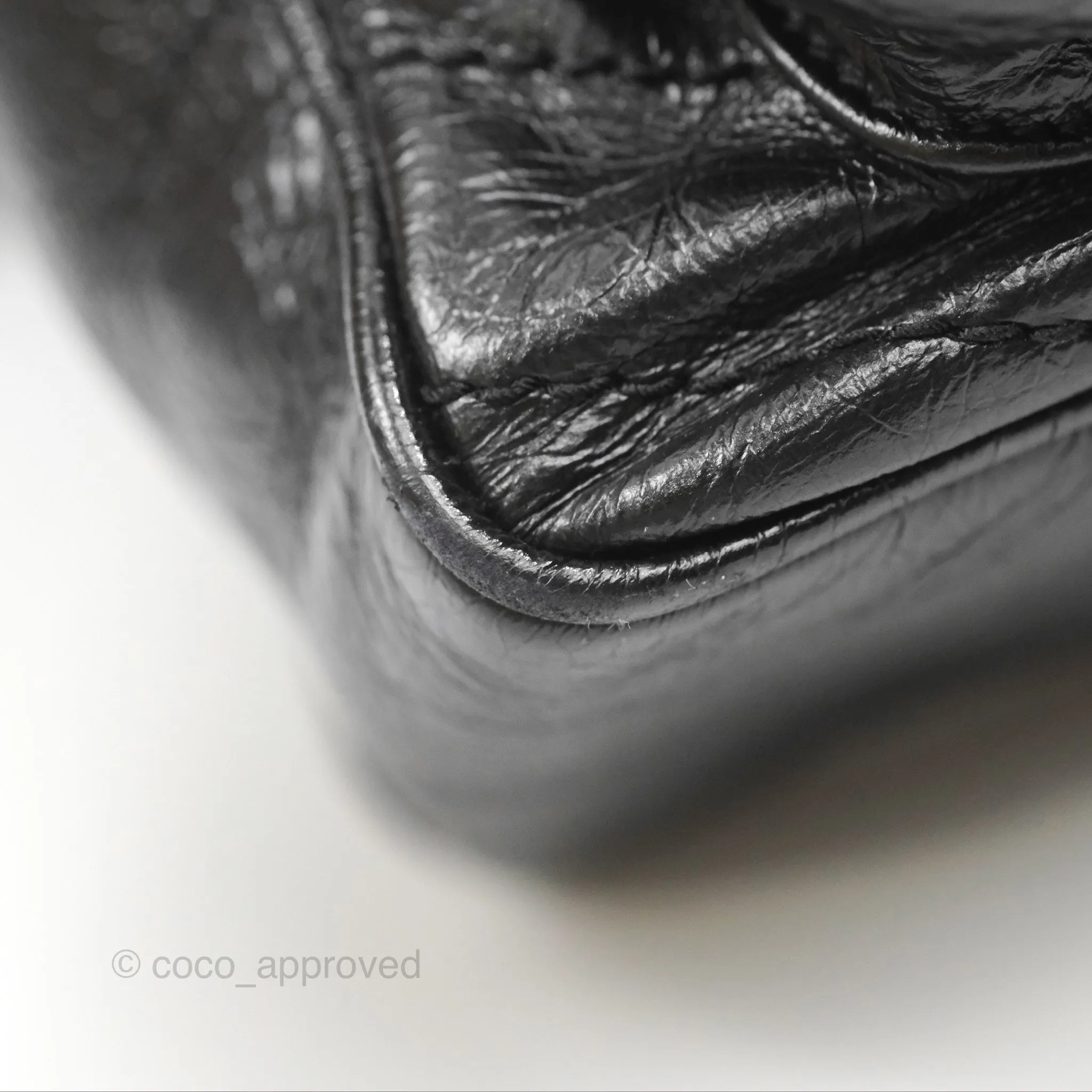 Saint Laurent Medium Niki Chain Bag Crinkled Calfskin So Black