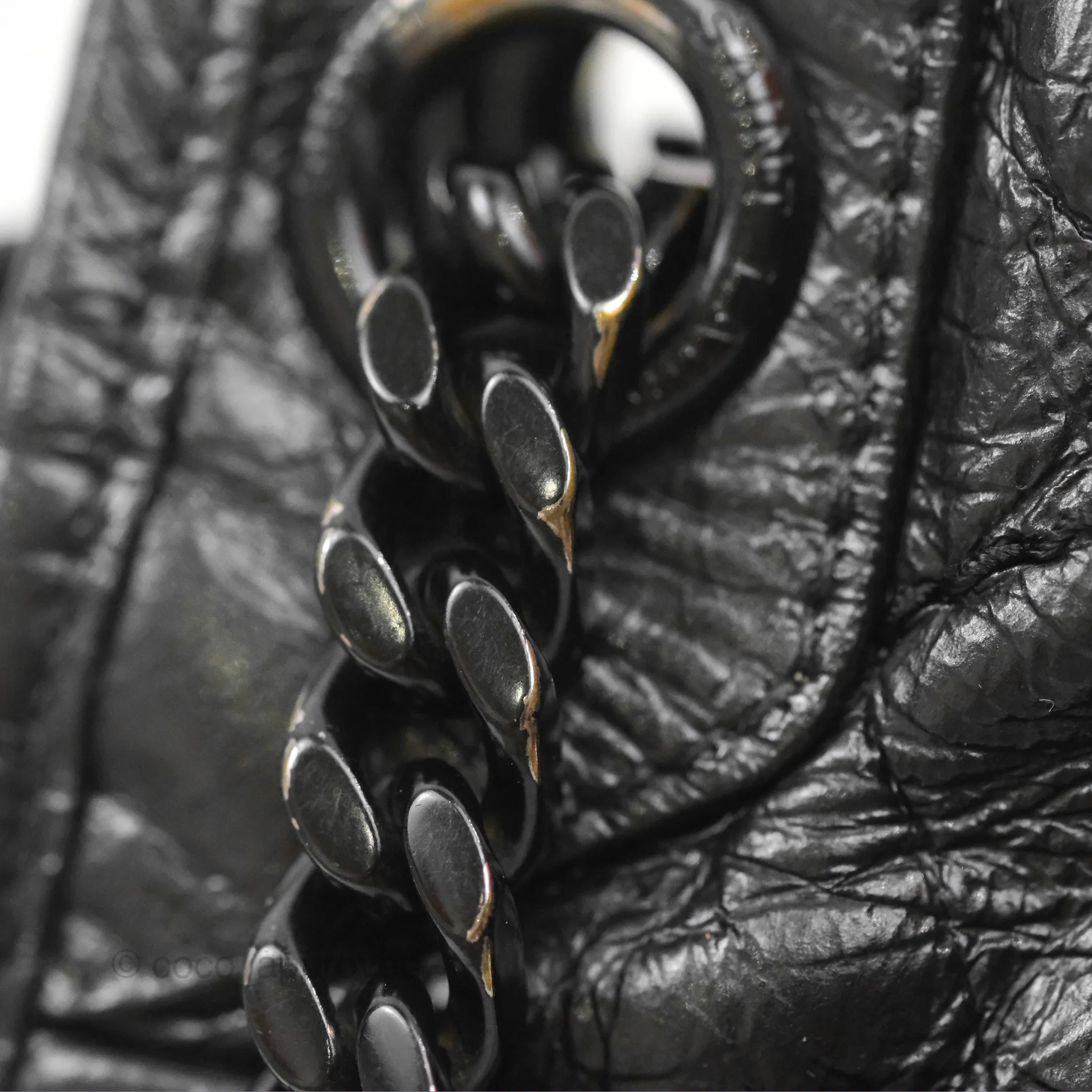 Saint Laurent Medium Niki Chain Bag Crinkled Calfskin So Black