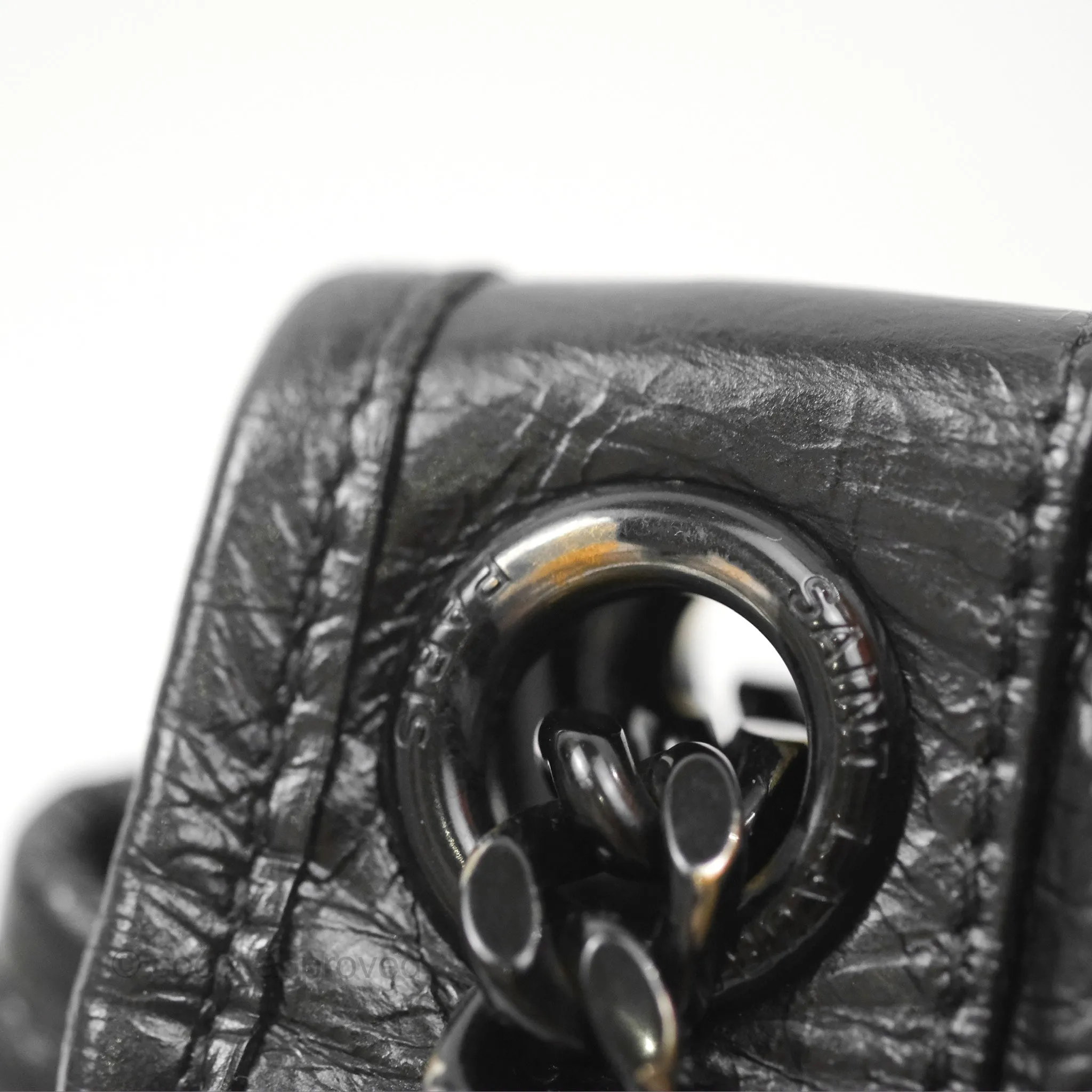 Saint Laurent Medium Niki Chain Bag Crinkled Calfskin So Black
