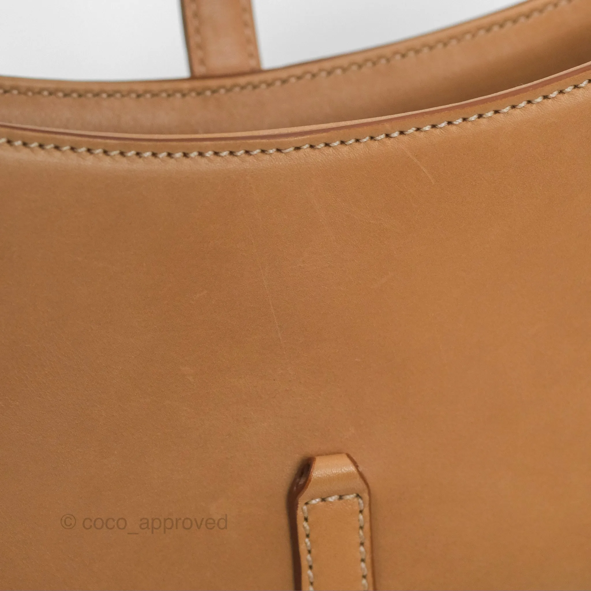 Saint Laurent Mini Le 5  7 Tan Calfskin Bronze Brass Hardware