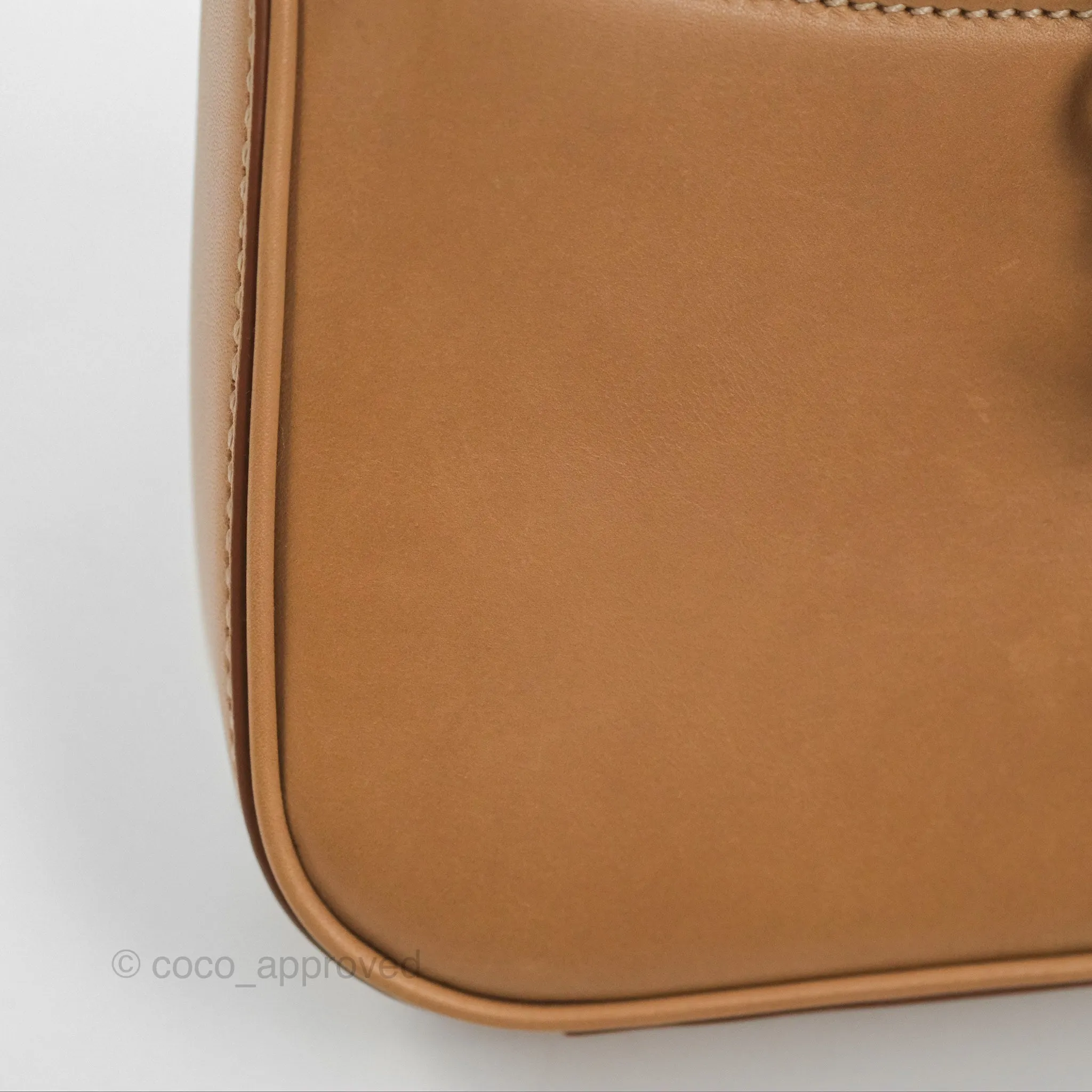 Saint Laurent Mini Le 5  7 Tan Calfskin Bronze Brass Hardware