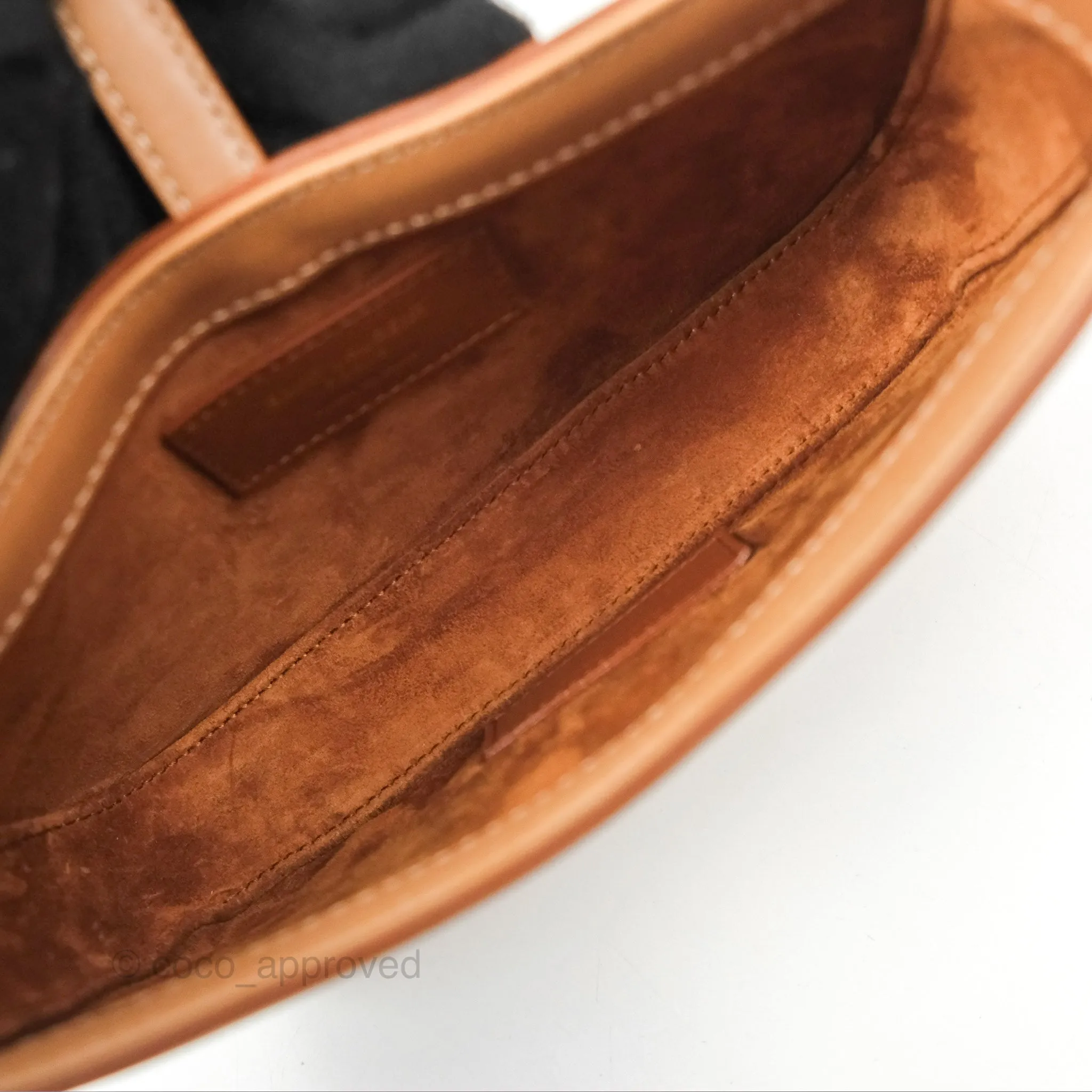 Saint Laurent Mini Le 5  7 Tan Calfskin Bronze Brass Hardware