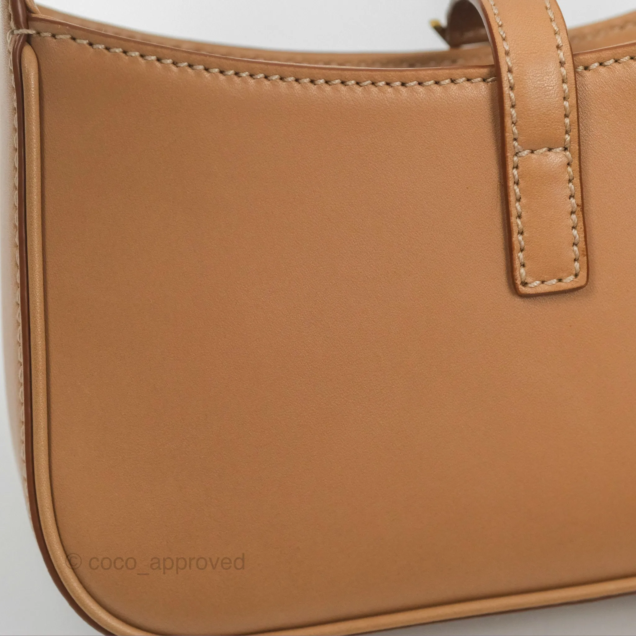 Saint Laurent Mini Le 5  7 Tan Calfskin Bronze Brass Hardware