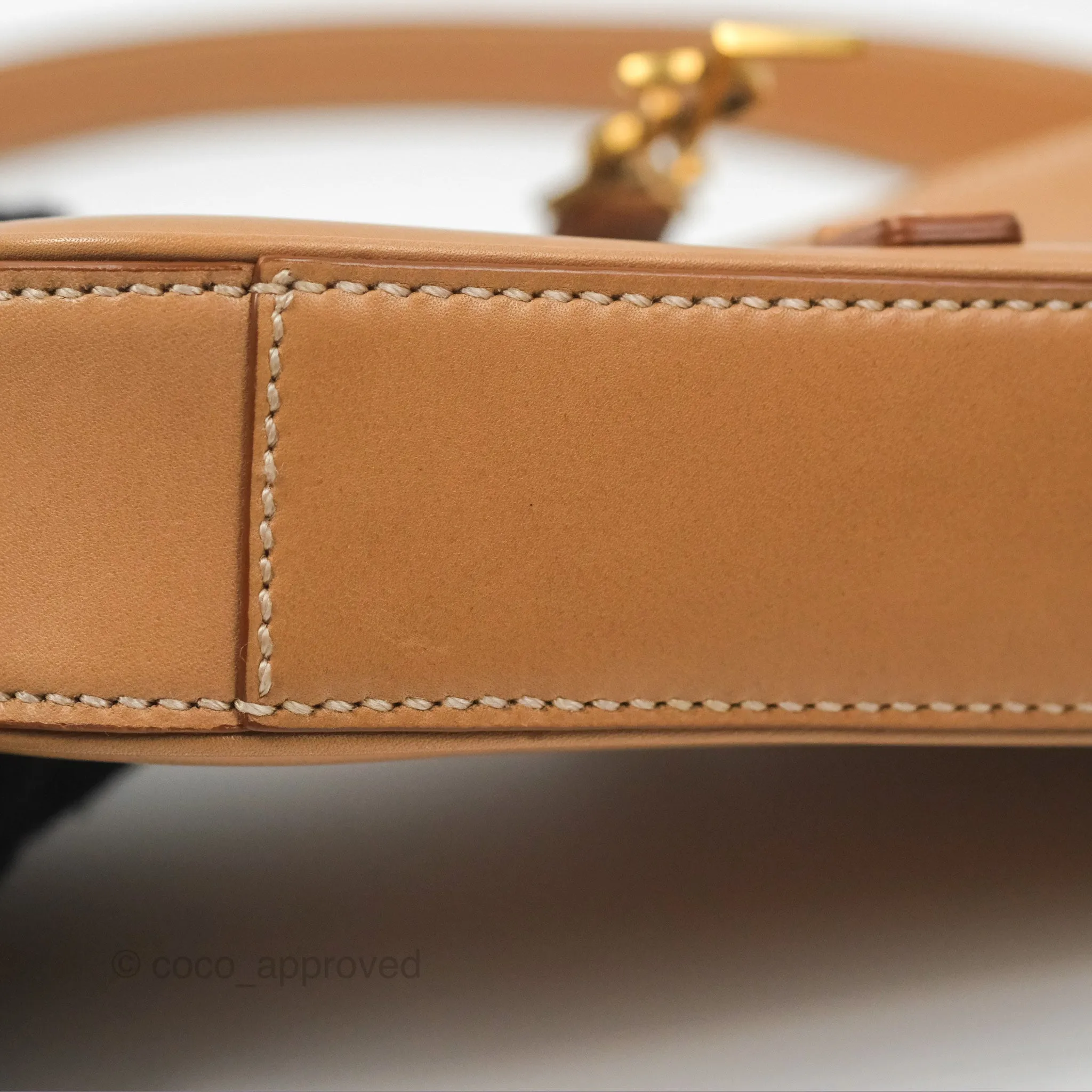Saint Laurent Mini Le 5  7 Tan Calfskin Bronze Brass Hardware