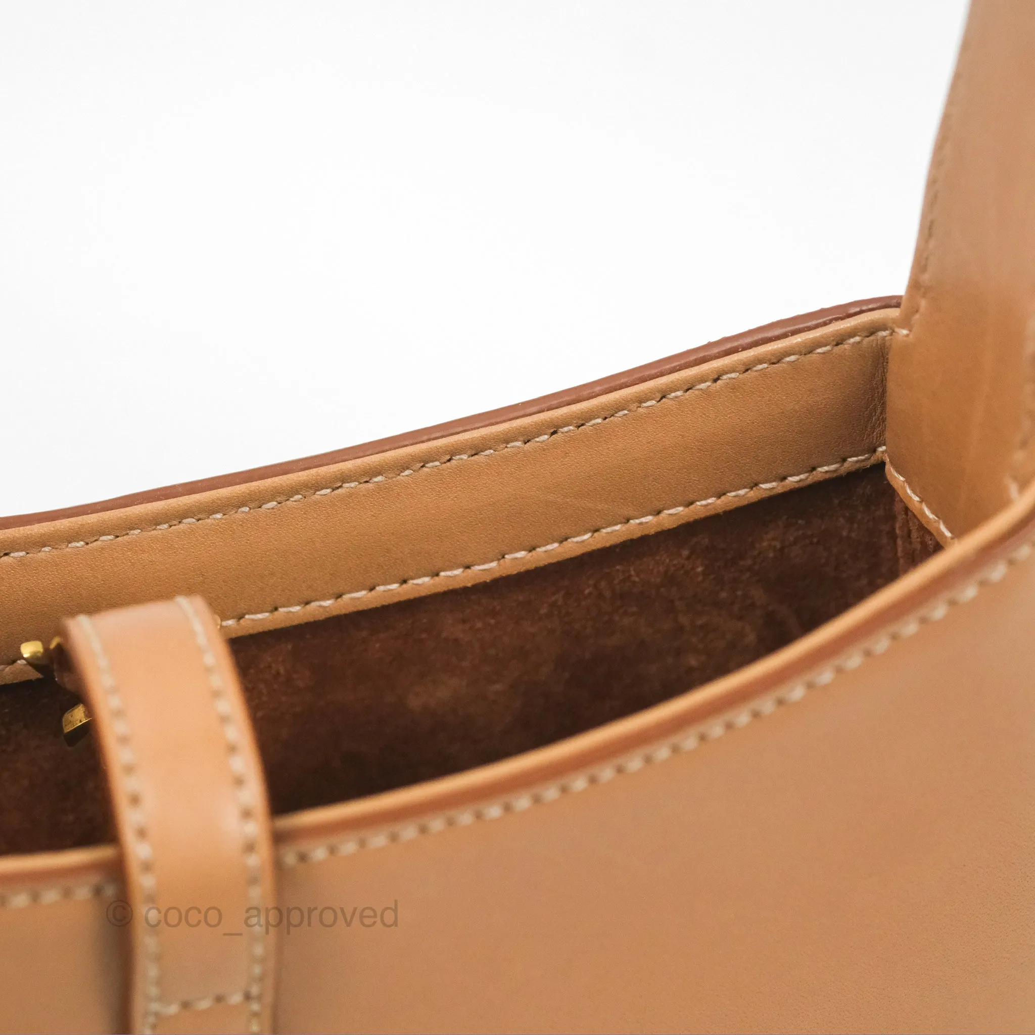 Saint Laurent Mini Le 5  7 Tan Calfskin Bronze Brass Hardware