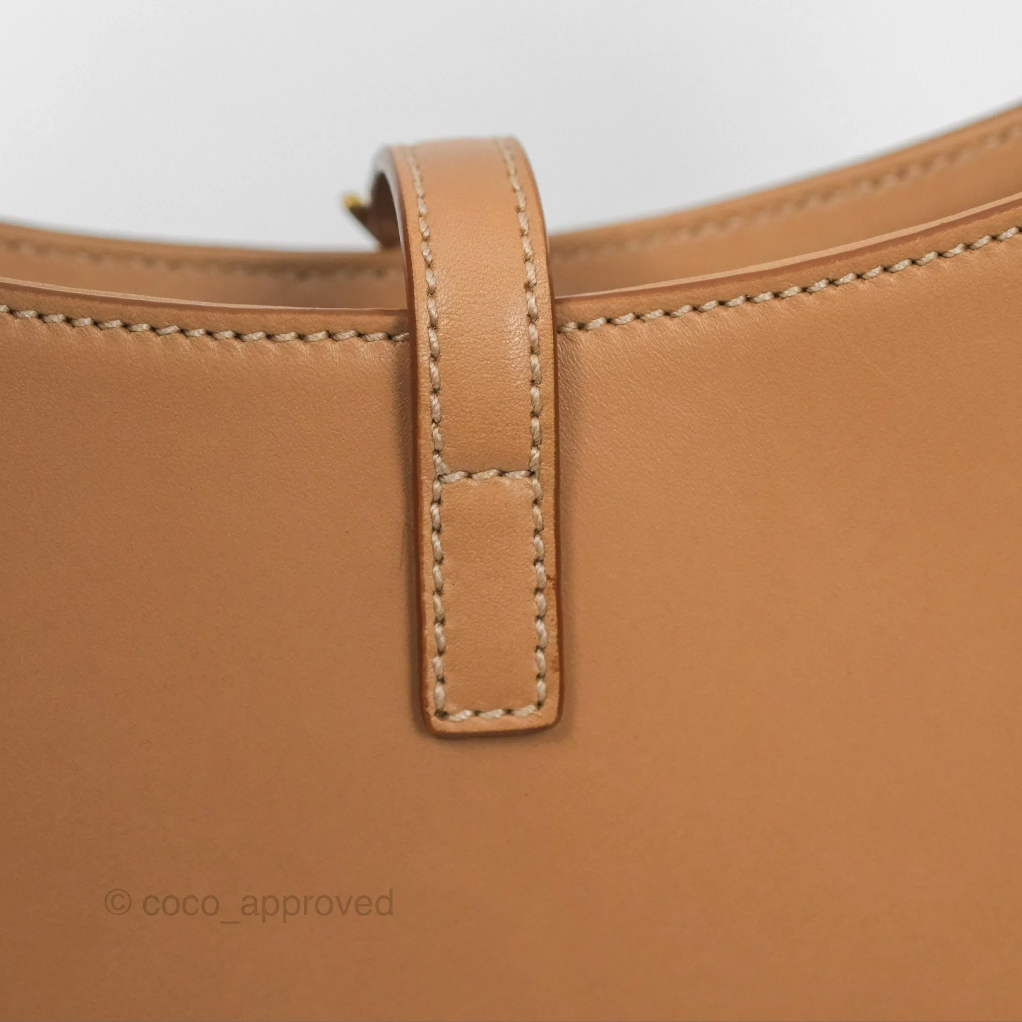 Saint Laurent Mini Le 5  7 Tan Calfskin Bronze Brass Hardware