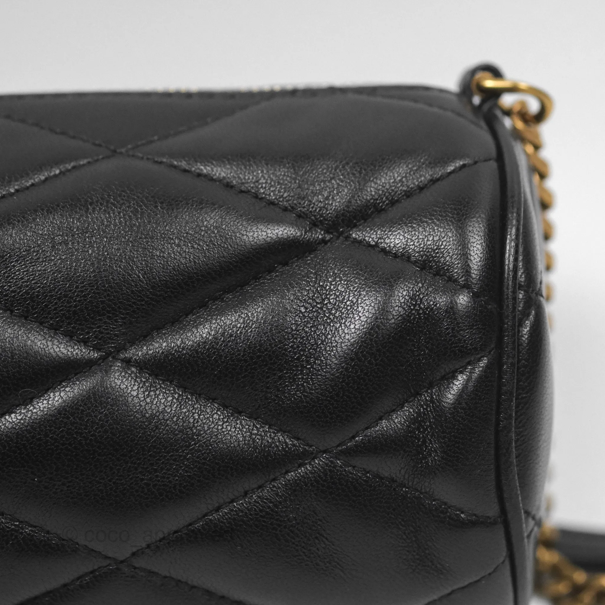 Saint Laurent Mini Sade Tube Shoulder Bag Black Lambskin