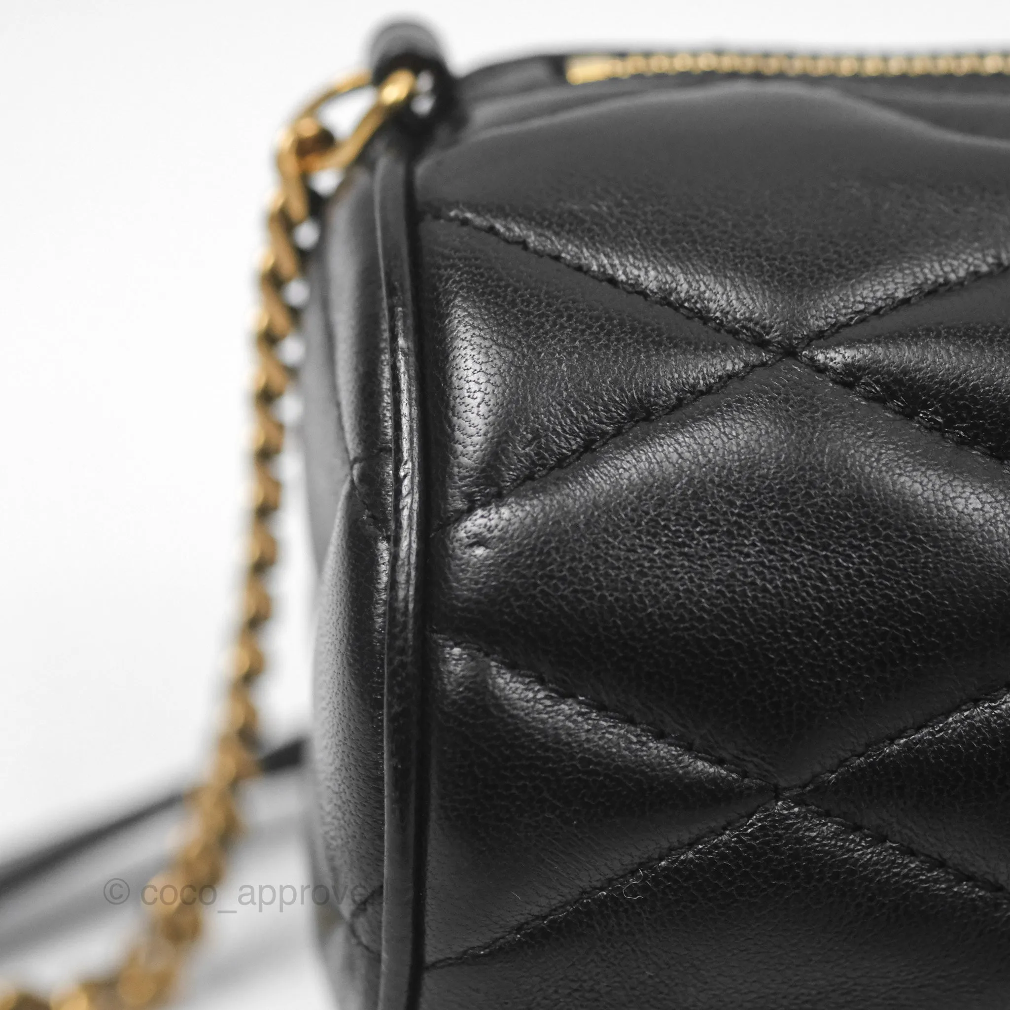Saint Laurent Mini Sade Tube Shoulder Bag Black Lambskin