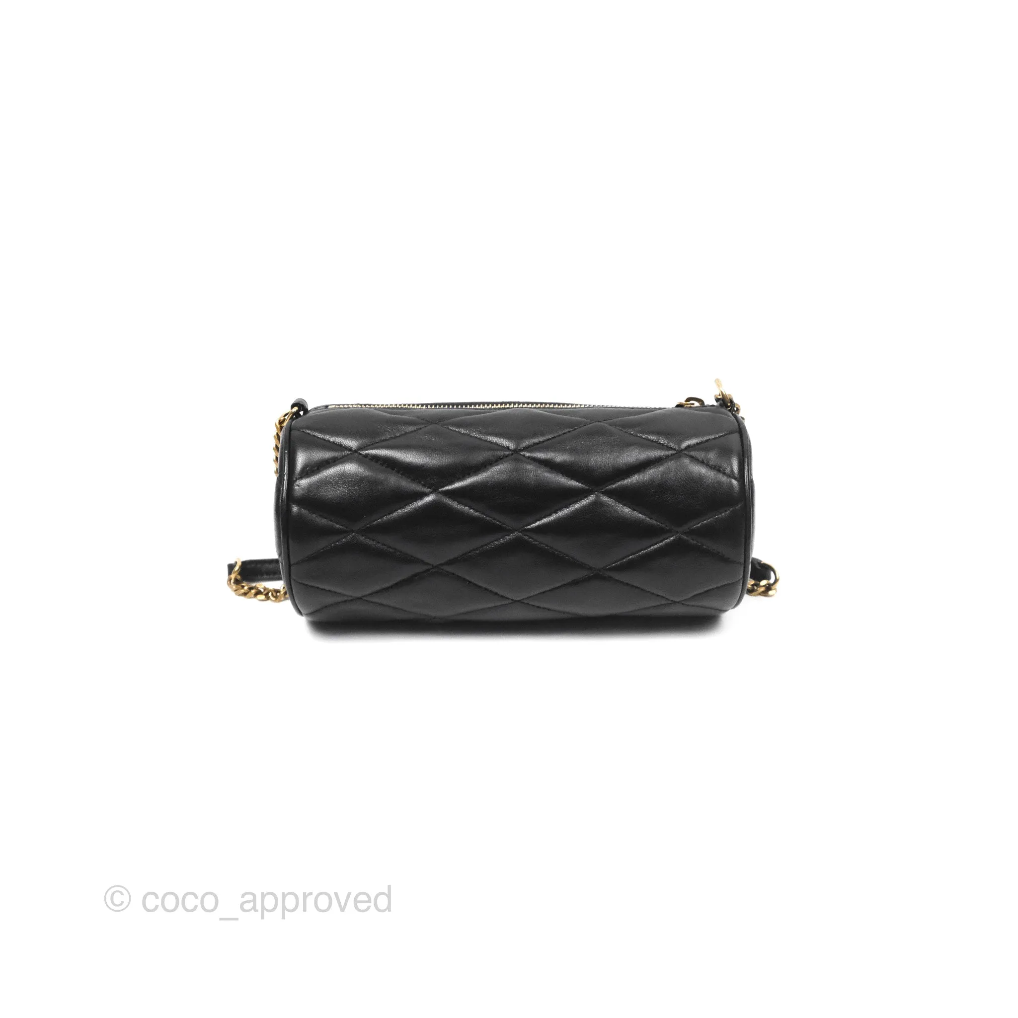 Saint Laurent Mini Sade Tube Shoulder Bag Black Lambskin