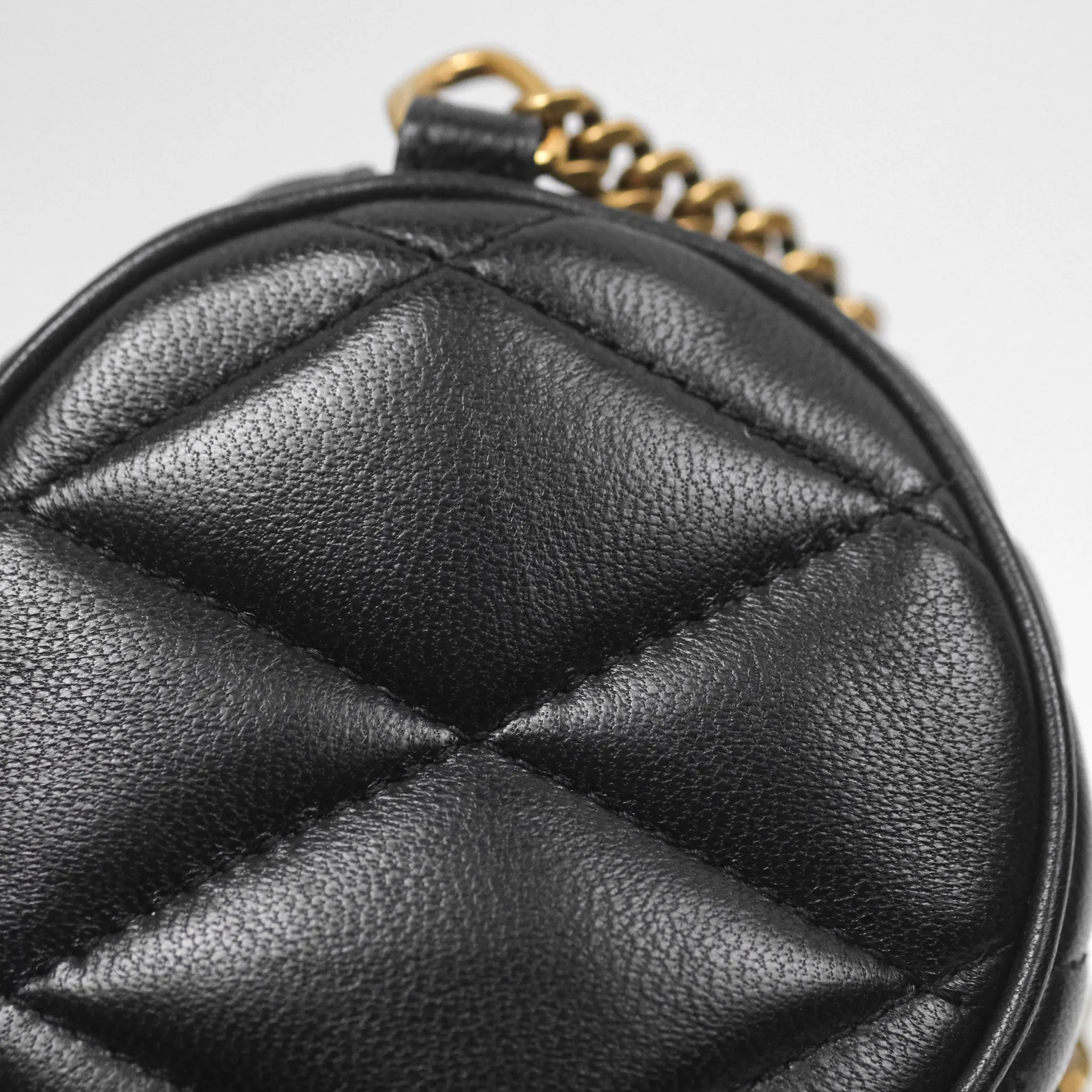 Saint Laurent Mini Sade Tube Shoulder Bag Black Lambskin