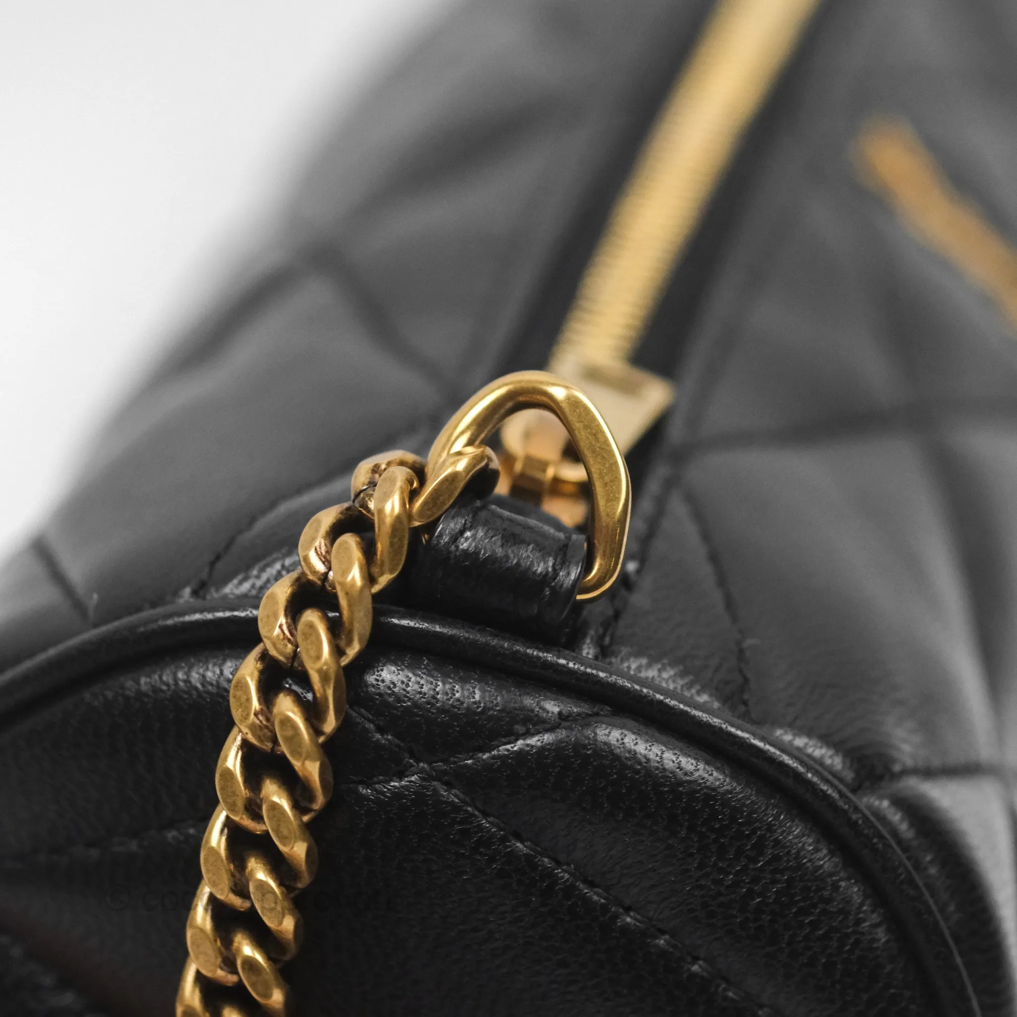 Saint Laurent Mini Sade Tube Shoulder Bag Black Lambskin