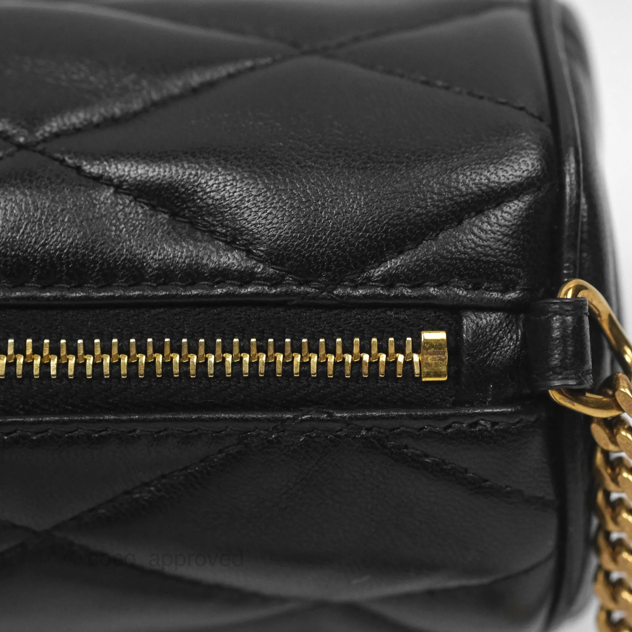 Saint Laurent Mini Sade Tube Shoulder Bag Black Lambskin