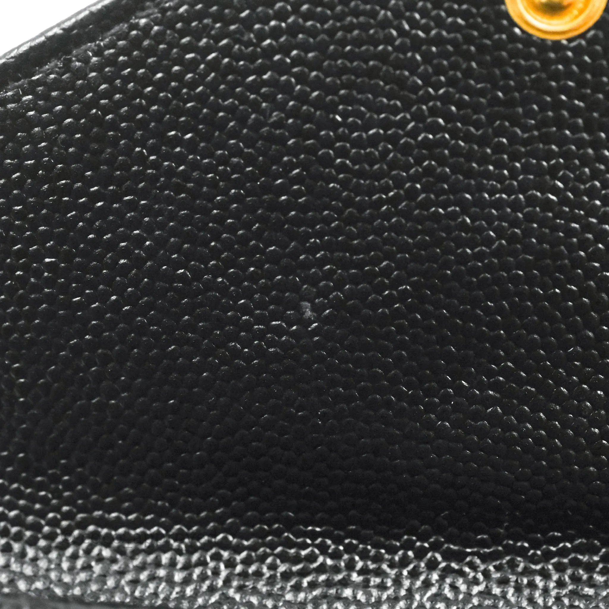 Saint Laurent Monogramme Envelope Wallet Black Grained Calfskin Gold Hardware
