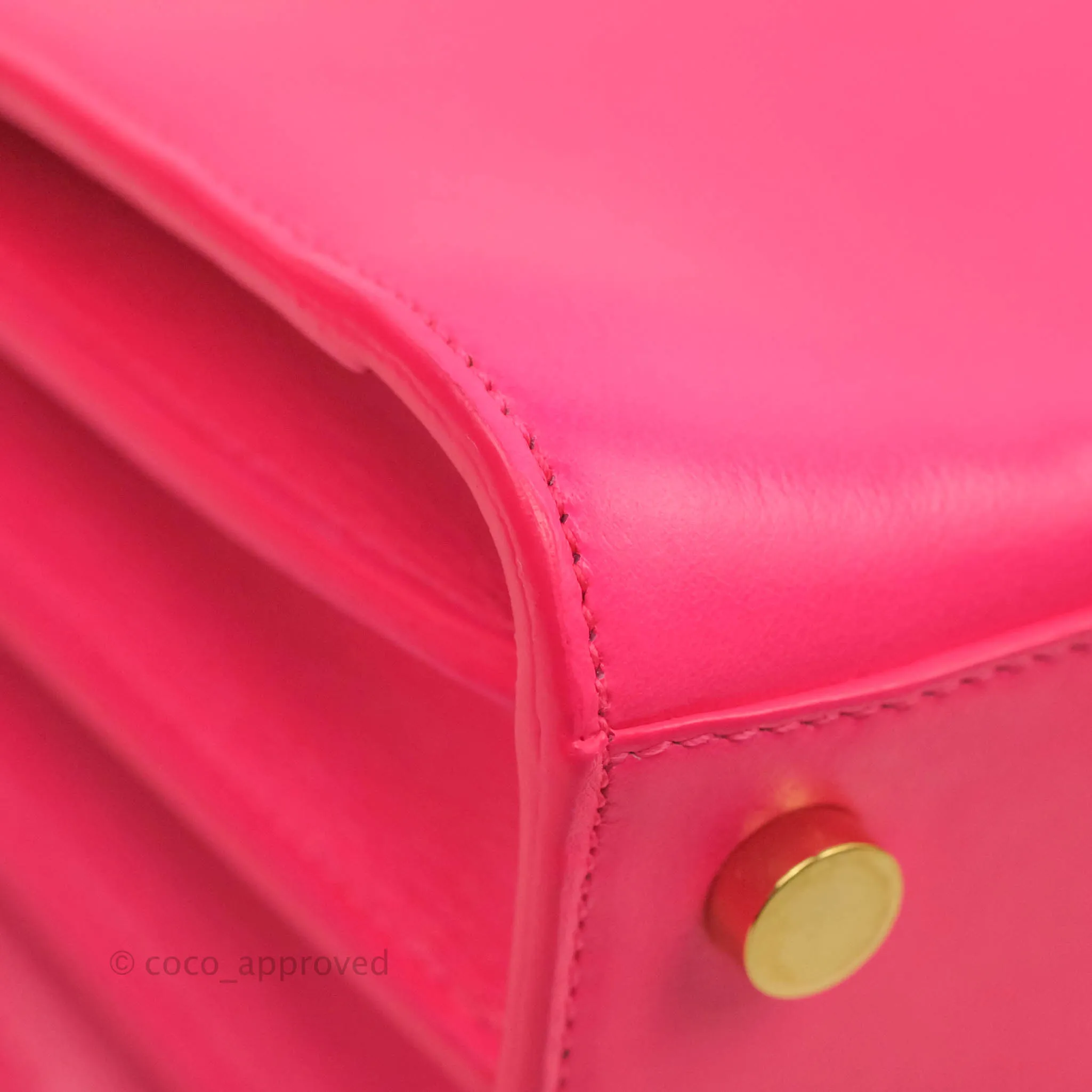 Saint Laurent Nano Classic Sac De Jour Neo Pink Smooth Calfskin Gold Hardware