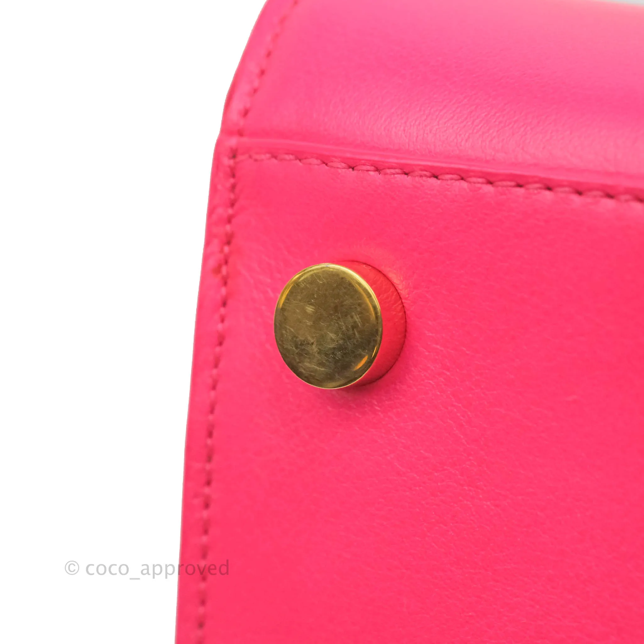 Saint Laurent Nano Classic Sac De Jour Neo Pink Smooth Calfskin Gold Hardware