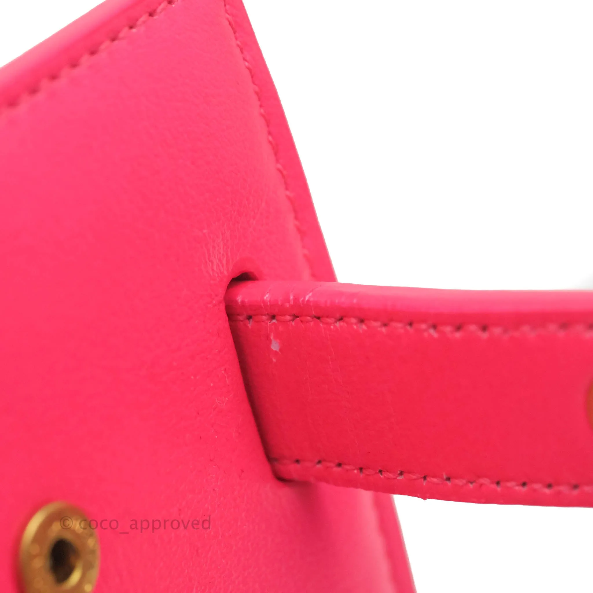 Saint Laurent Nano Classic Sac De Jour Neo Pink Smooth Calfskin Gold Hardware