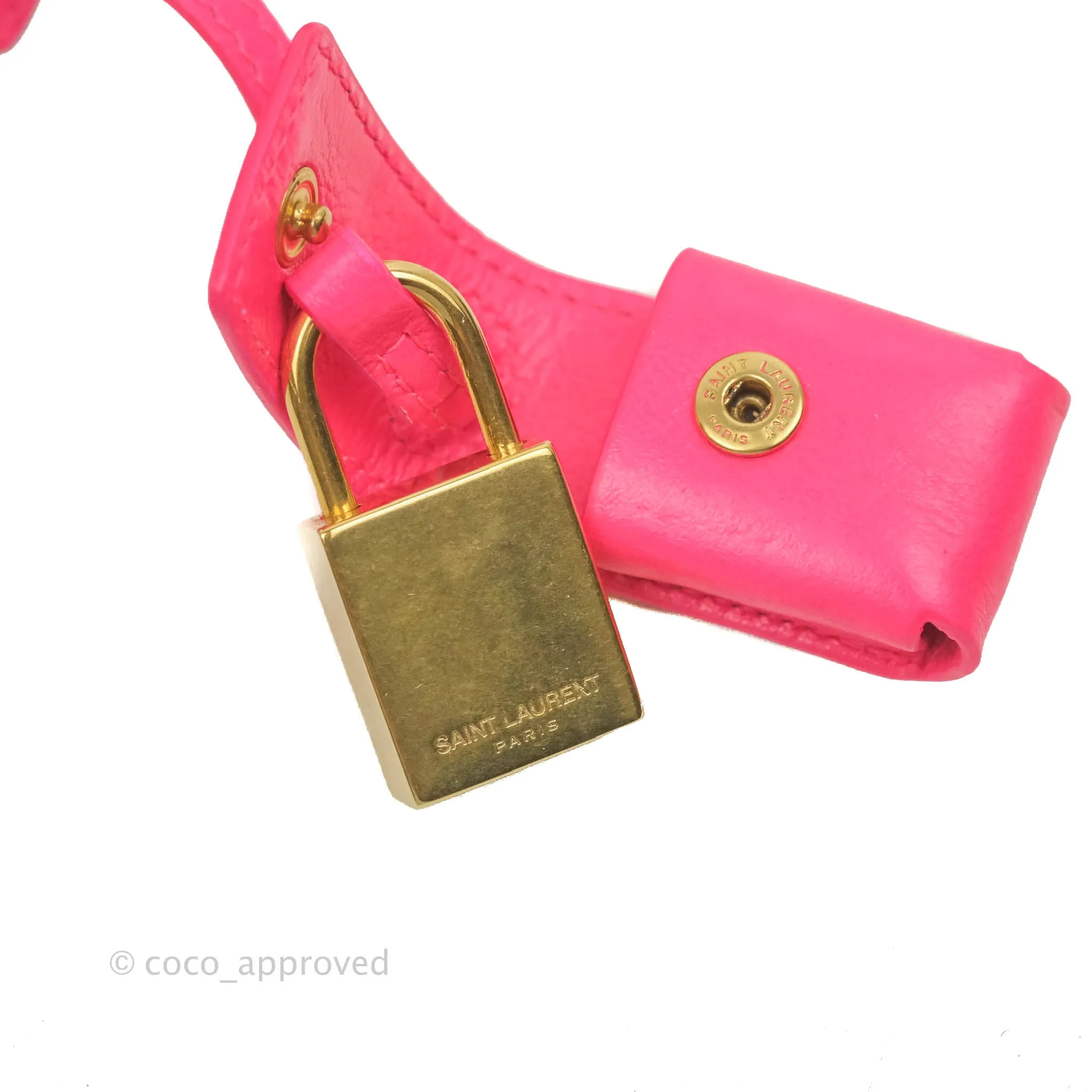 Saint Laurent Nano Classic Sac De Jour Neo Pink Smooth Calfskin Gold Hardware