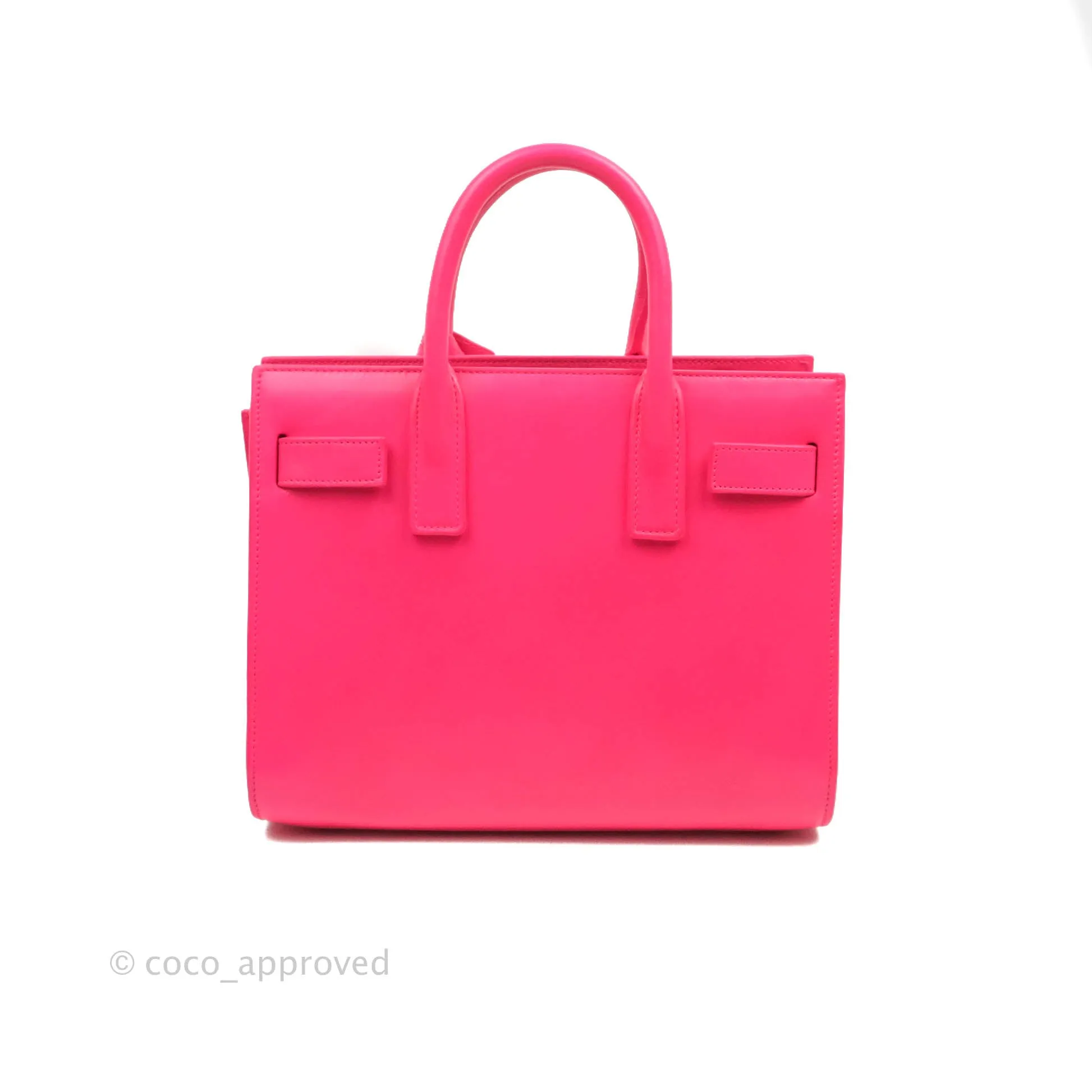 Saint Laurent Nano Classic Sac De Jour Neo Pink Smooth Calfskin Gold Hardware