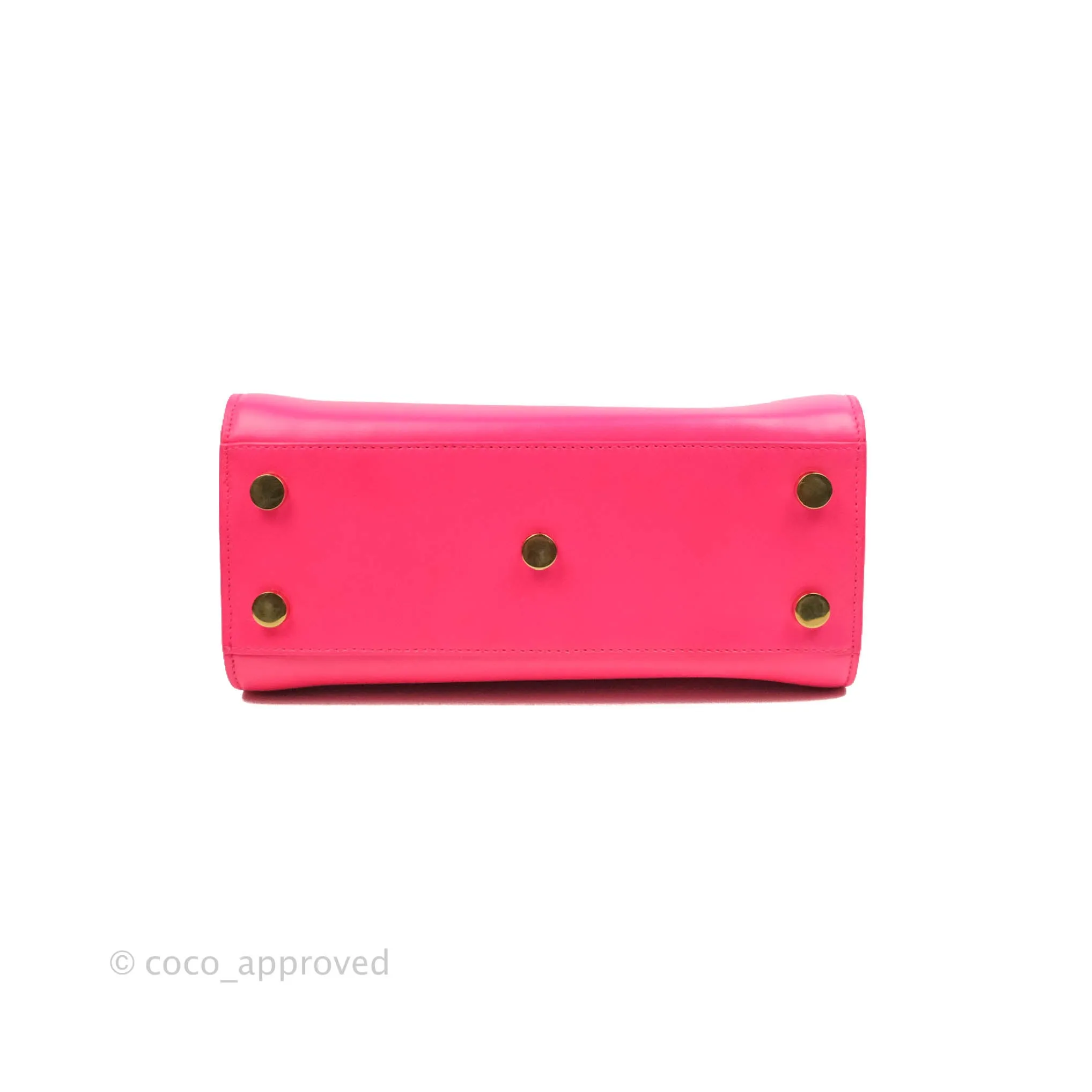 Saint Laurent Nano Classic Sac De Jour Neo Pink Smooth Calfskin Gold Hardware