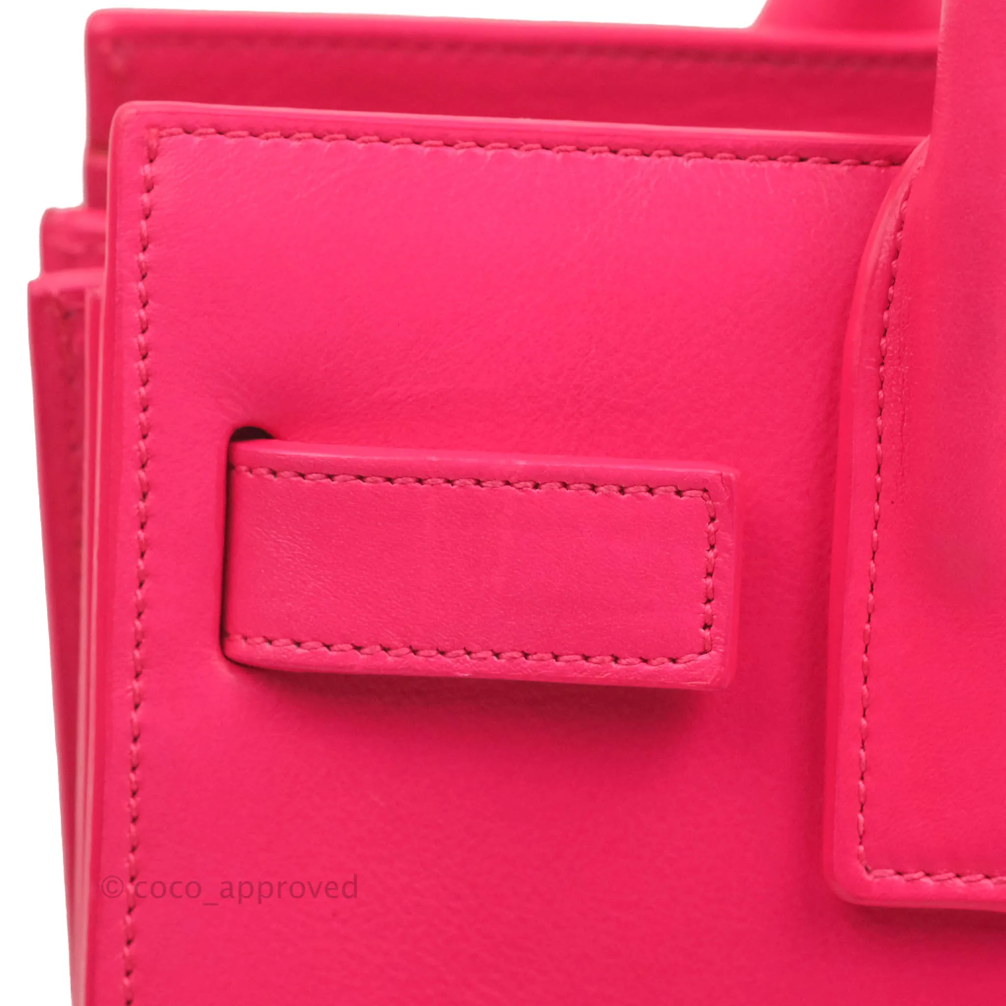 Saint Laurent Nano Classic Sac De Jour Neo Pink Smooth Calfskin Gold Hardware
