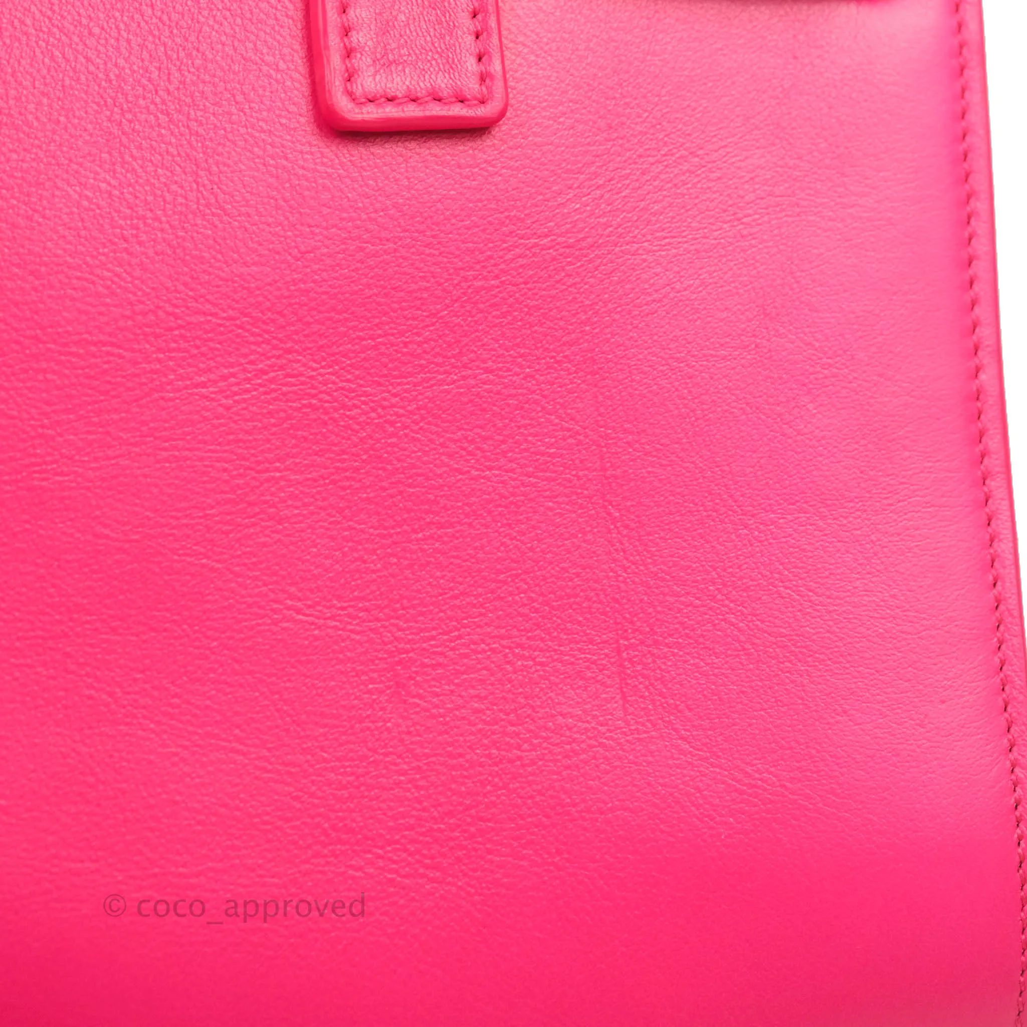 Saint Laurent Nano Classic Sac De Jour Neo Pink Smooth Calfskin Gold Hardware