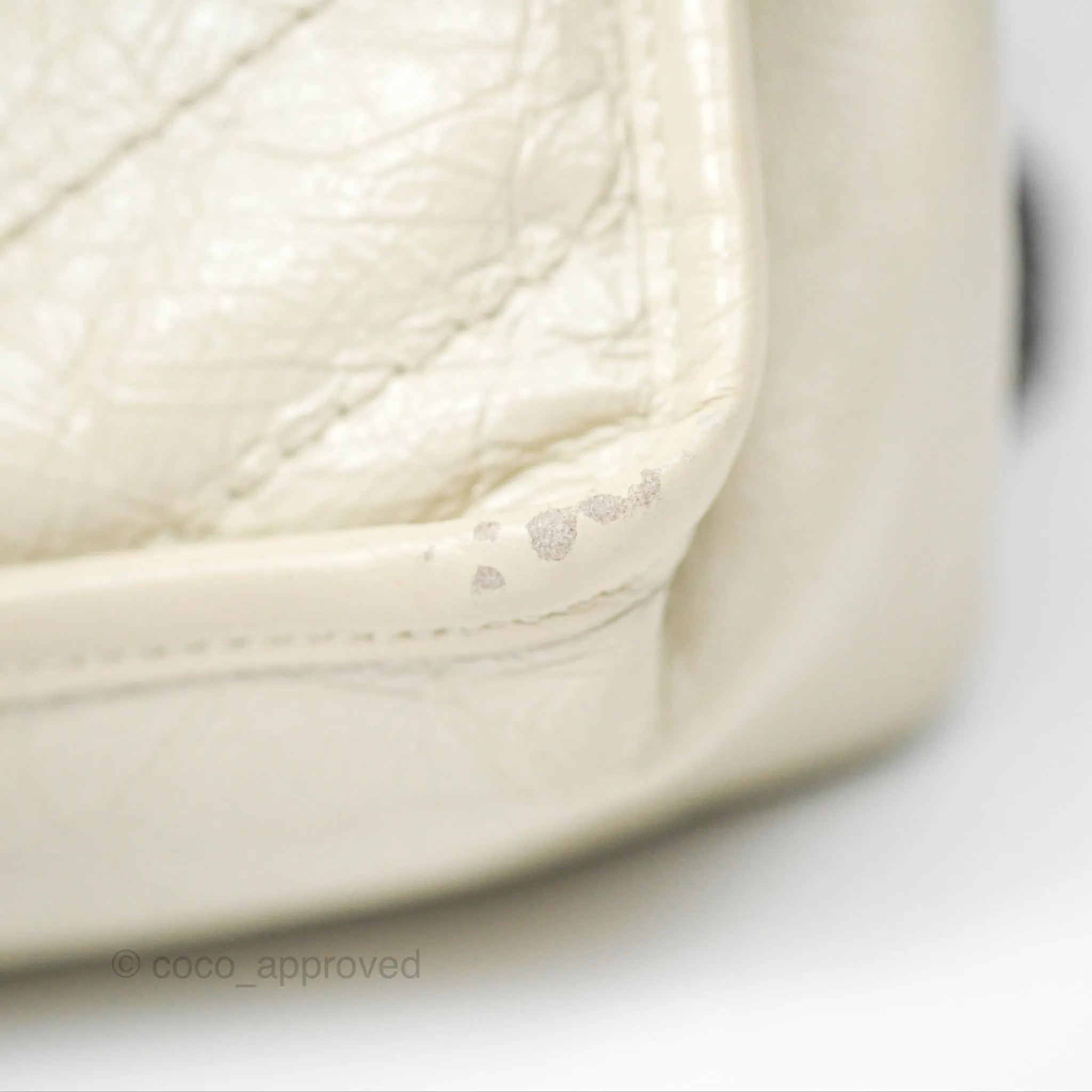 Saint Laurent Niki Baby Chain Bag Blanc Vintage Calfskin Brushed Palladium Hardware